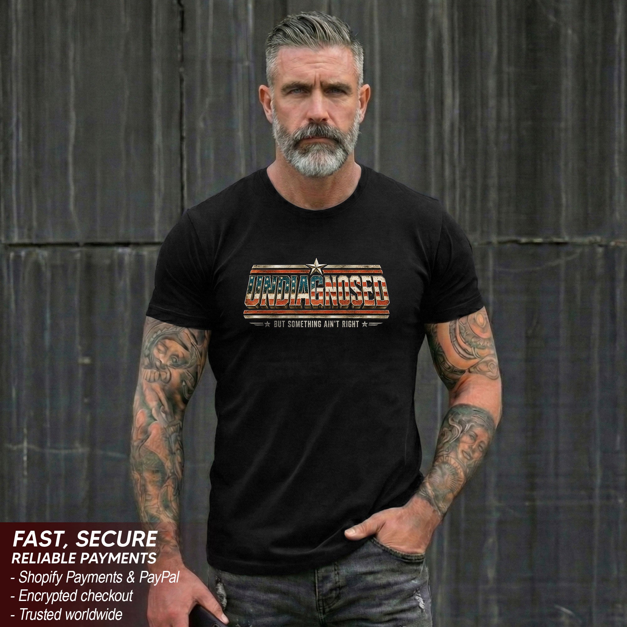 Undiagnosed But Something Ain't Right Patriotic Funny Shirt Vintage Humor Graphic Tee