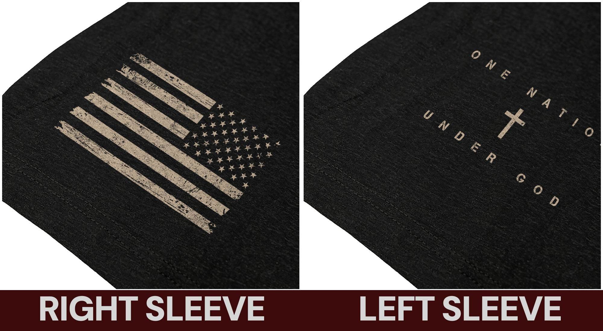 One Nation Under God T-Shirt – Crown & Cross Edition - Rust Field Wear