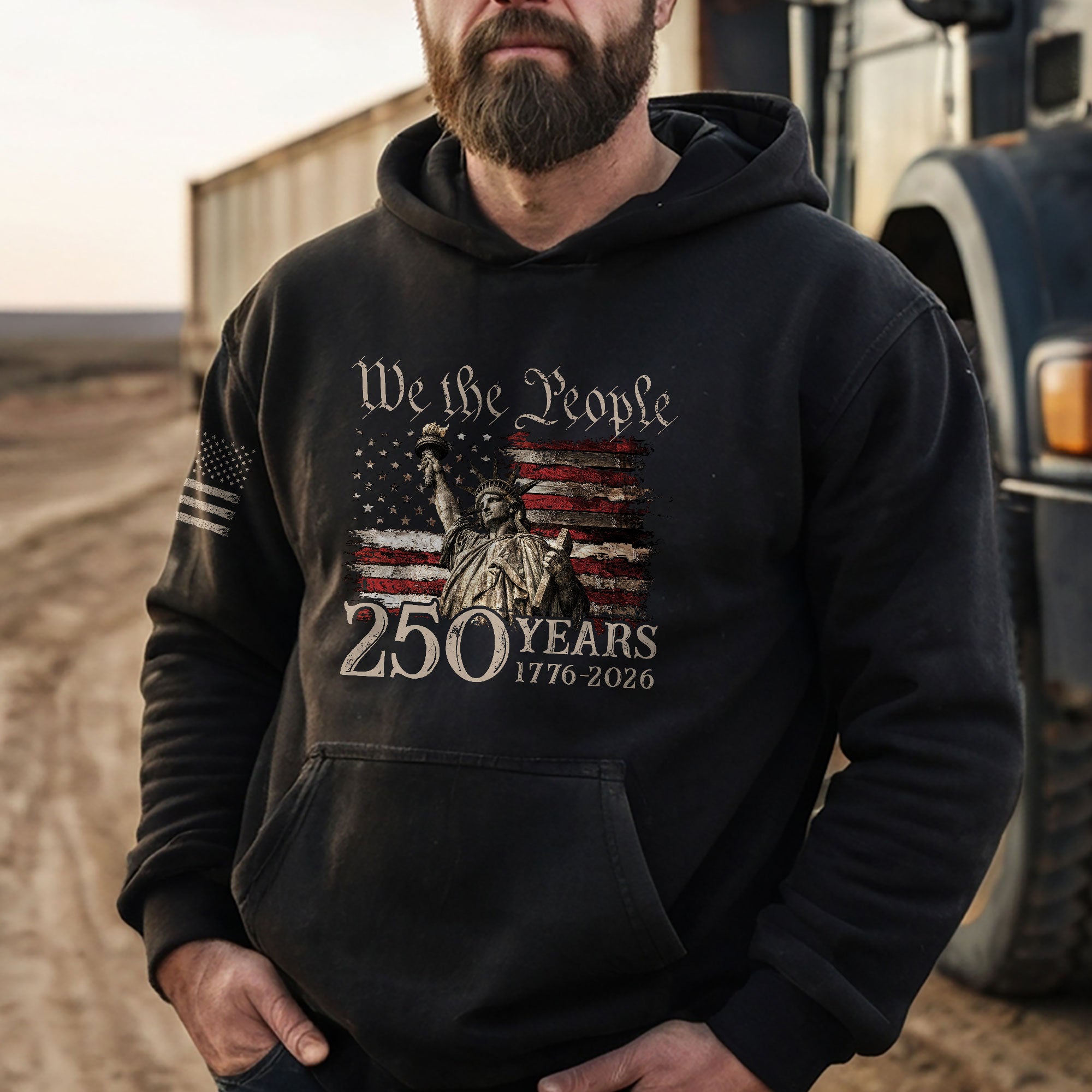 250th Anniversary USA Hoodie 1776–2026, American Patriotic Celebration Wear