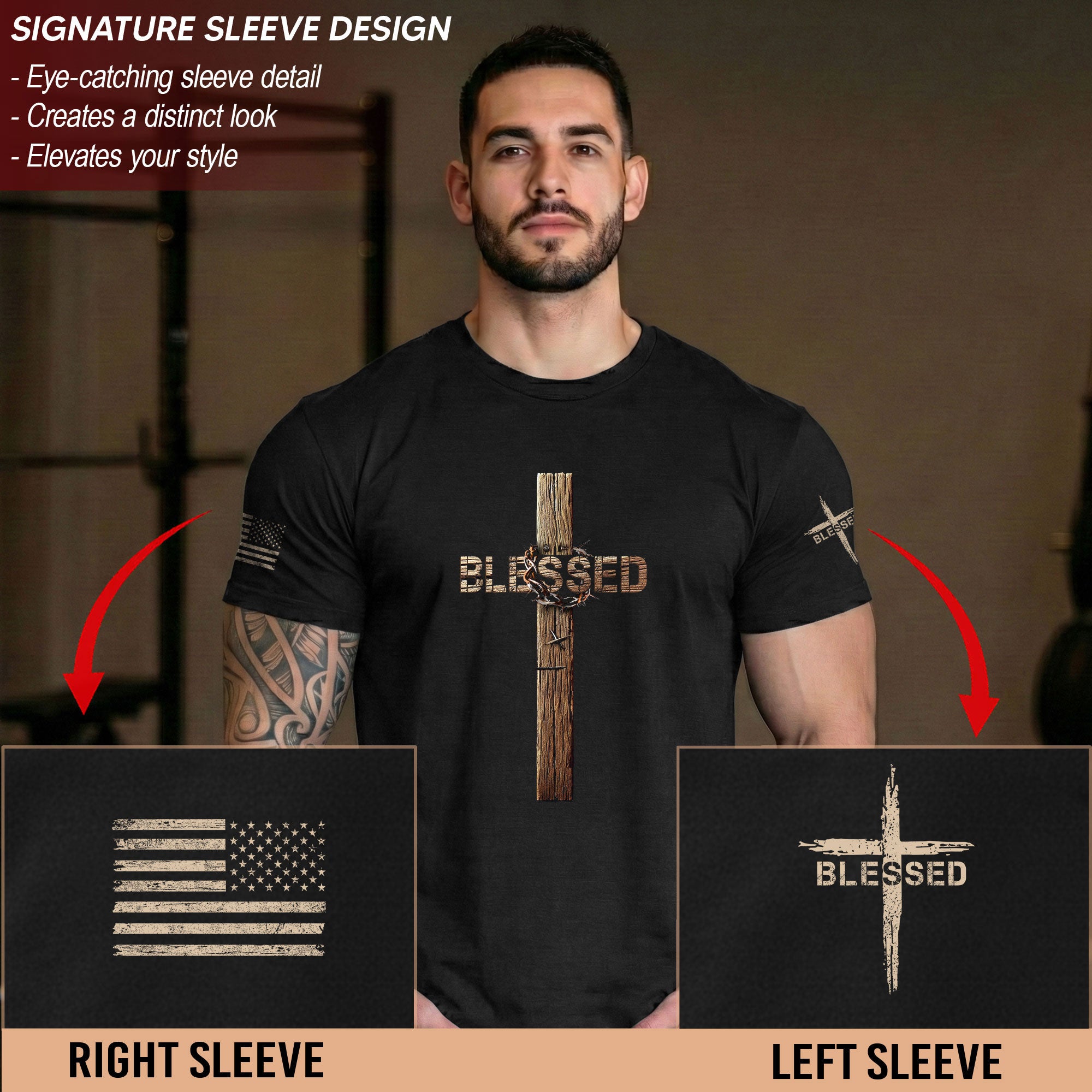Blessed T-Shirt – Cross & Crown Edition