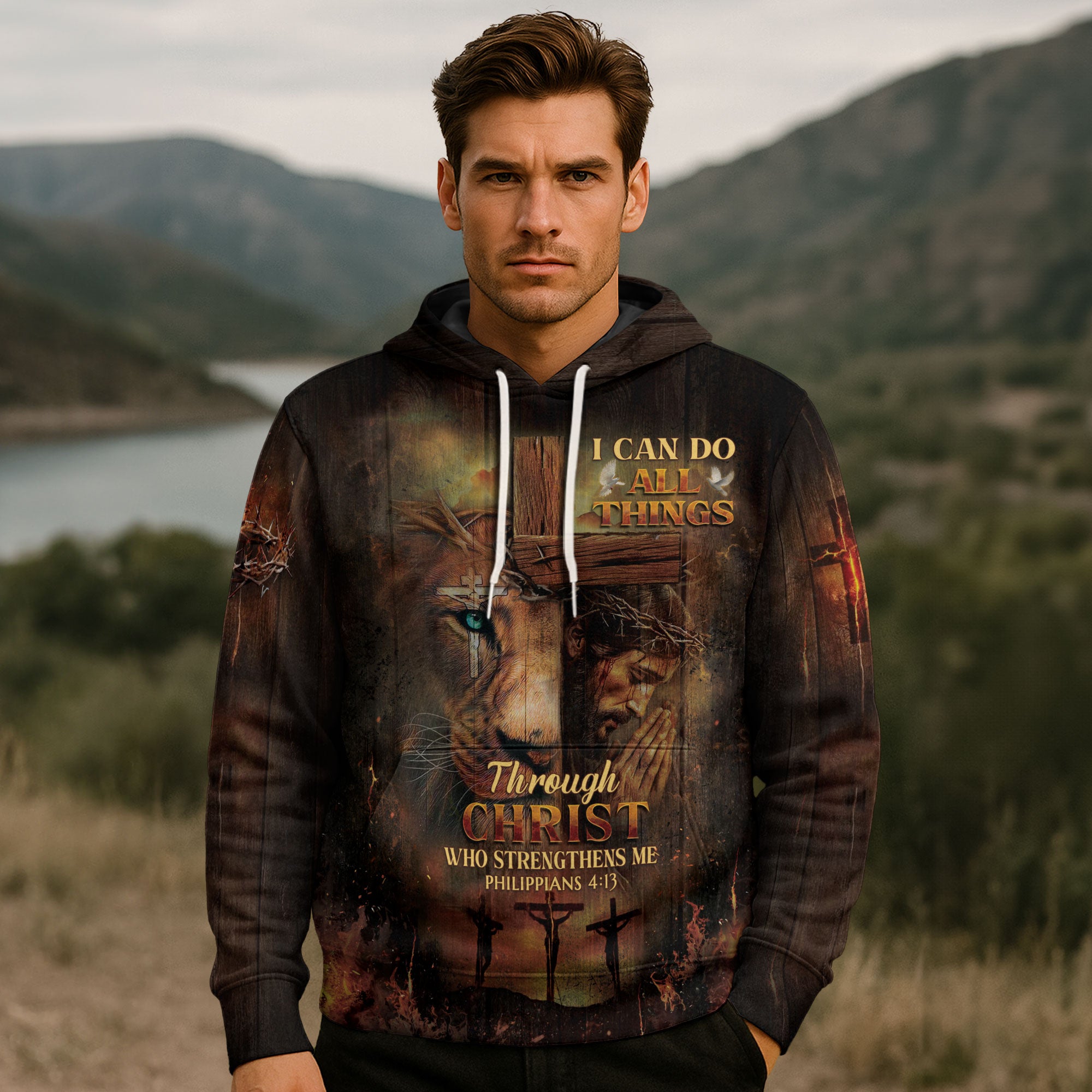 I Can Do All Things Through Christ Lion of Judah Christian Hoodie