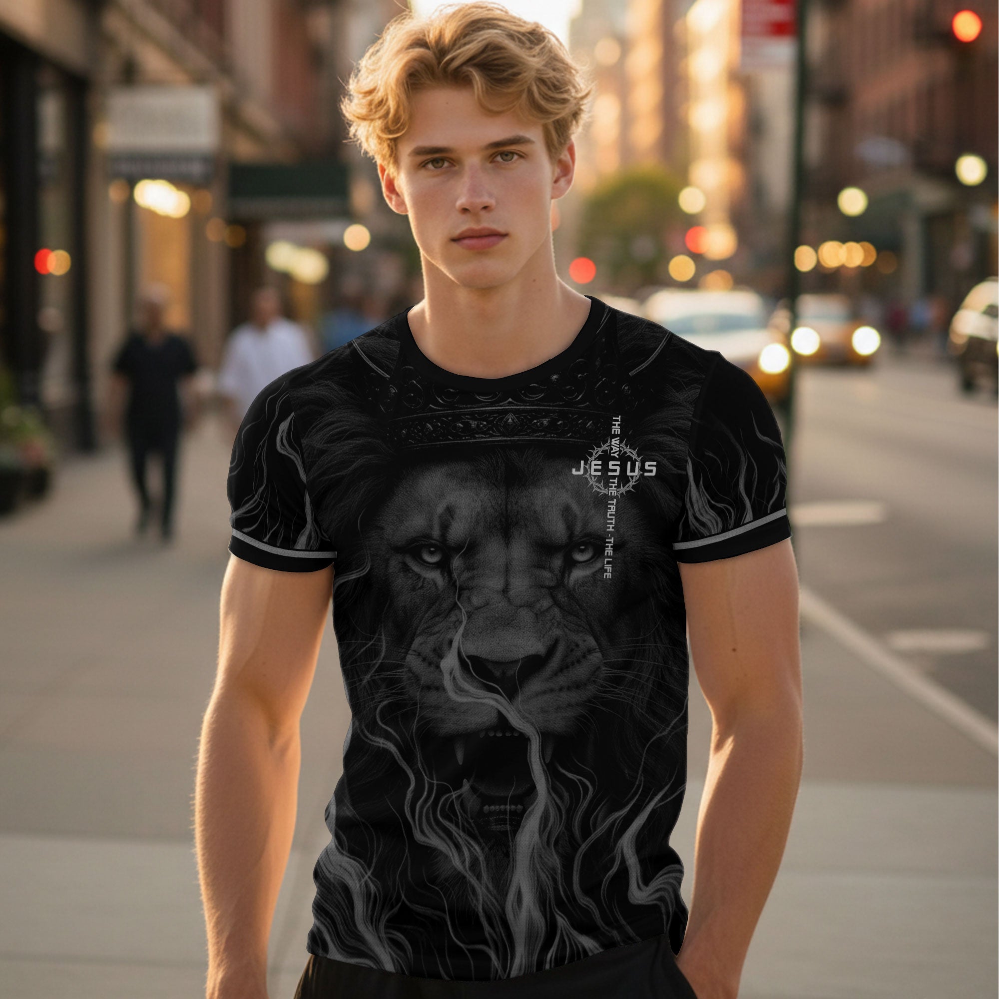 Jesus The Way The Truth The Life Lion of Judah Christian T-Shirt