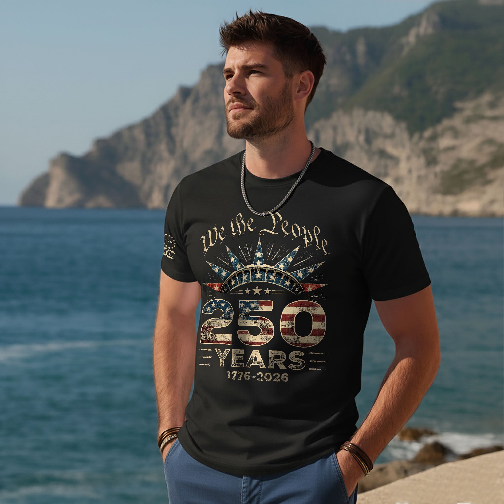 USA 250th Anniversary Shirt 1776-2026 We The People Liberty Crown Patriotic