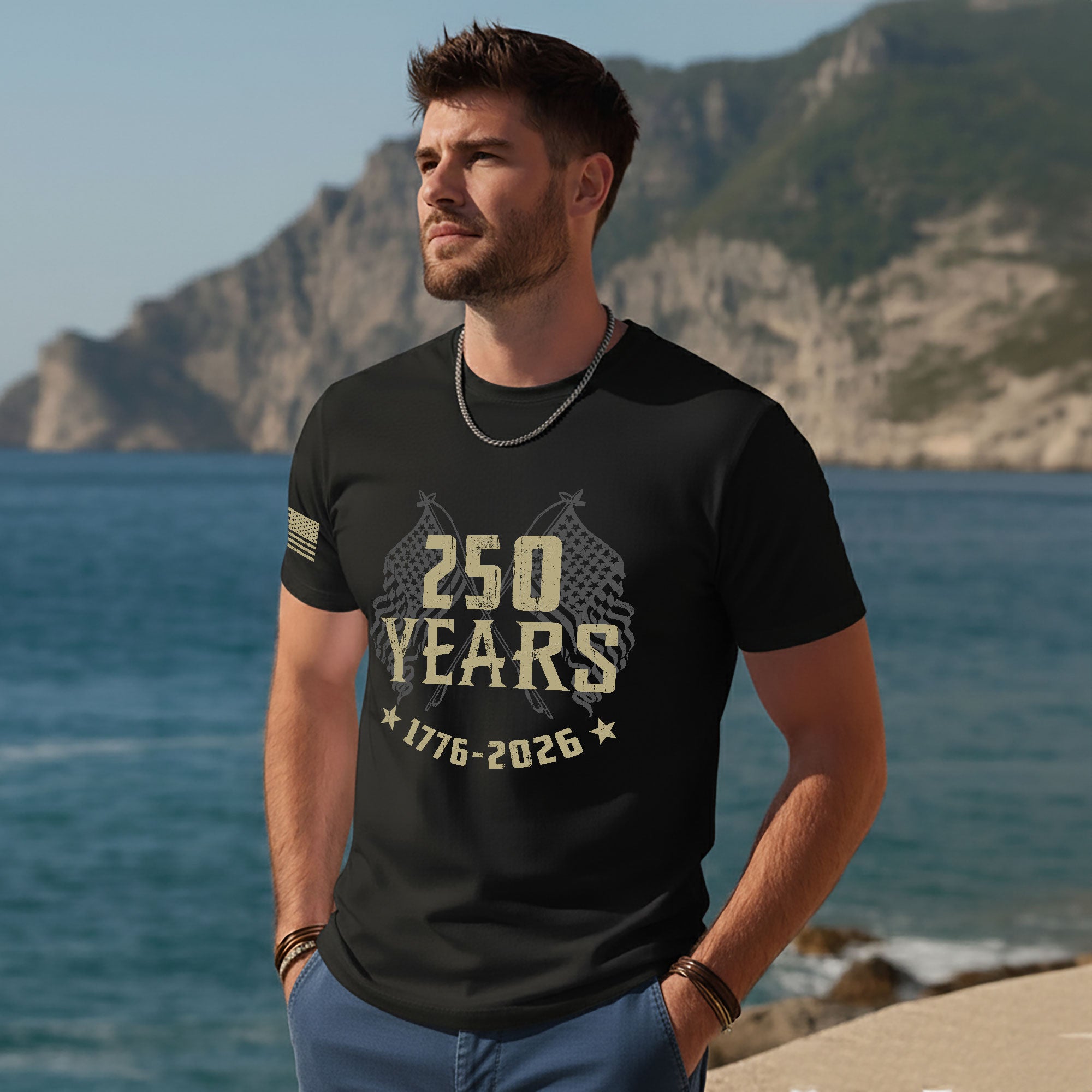 250 Years American Legacy T-Shirt – 1776–2026 Patriotic Eagle Graphic Tee