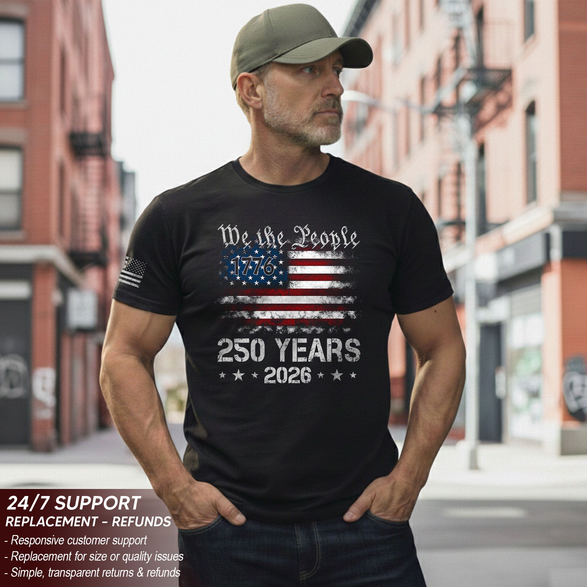 We The People 250 Years Shirt – USA Flag Independence 1776–2026 Tee