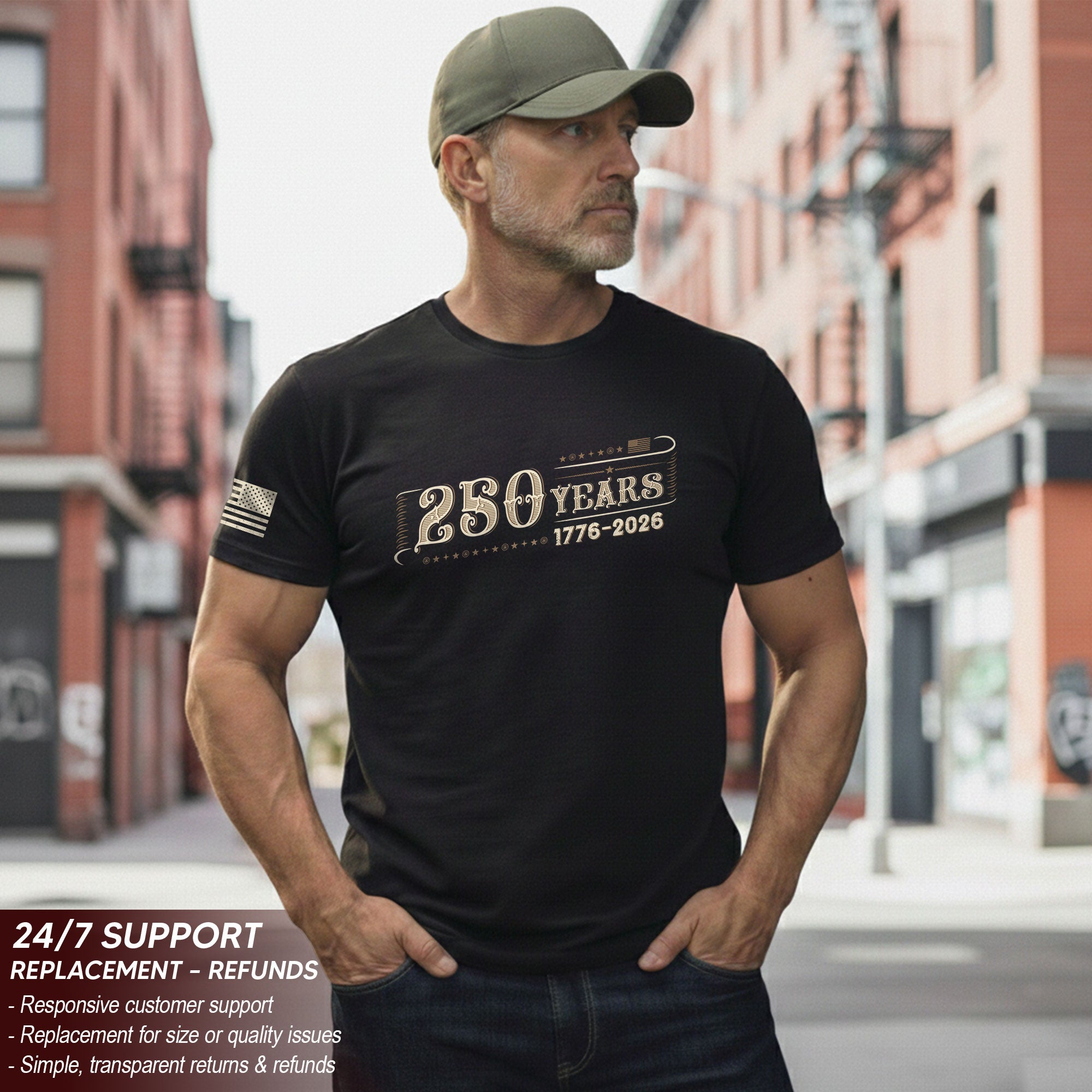 250 Years Independence Anniversary T-Shirt – 1776–2026 Vintage American Heritage Tee