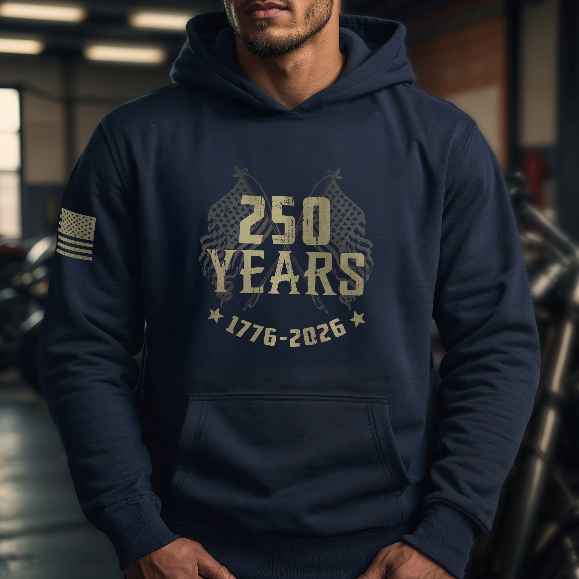USA 250th Anniversary Semiquincentennial 250 Years Hoodie 1776-2026 Vintage American Flags Patriotic