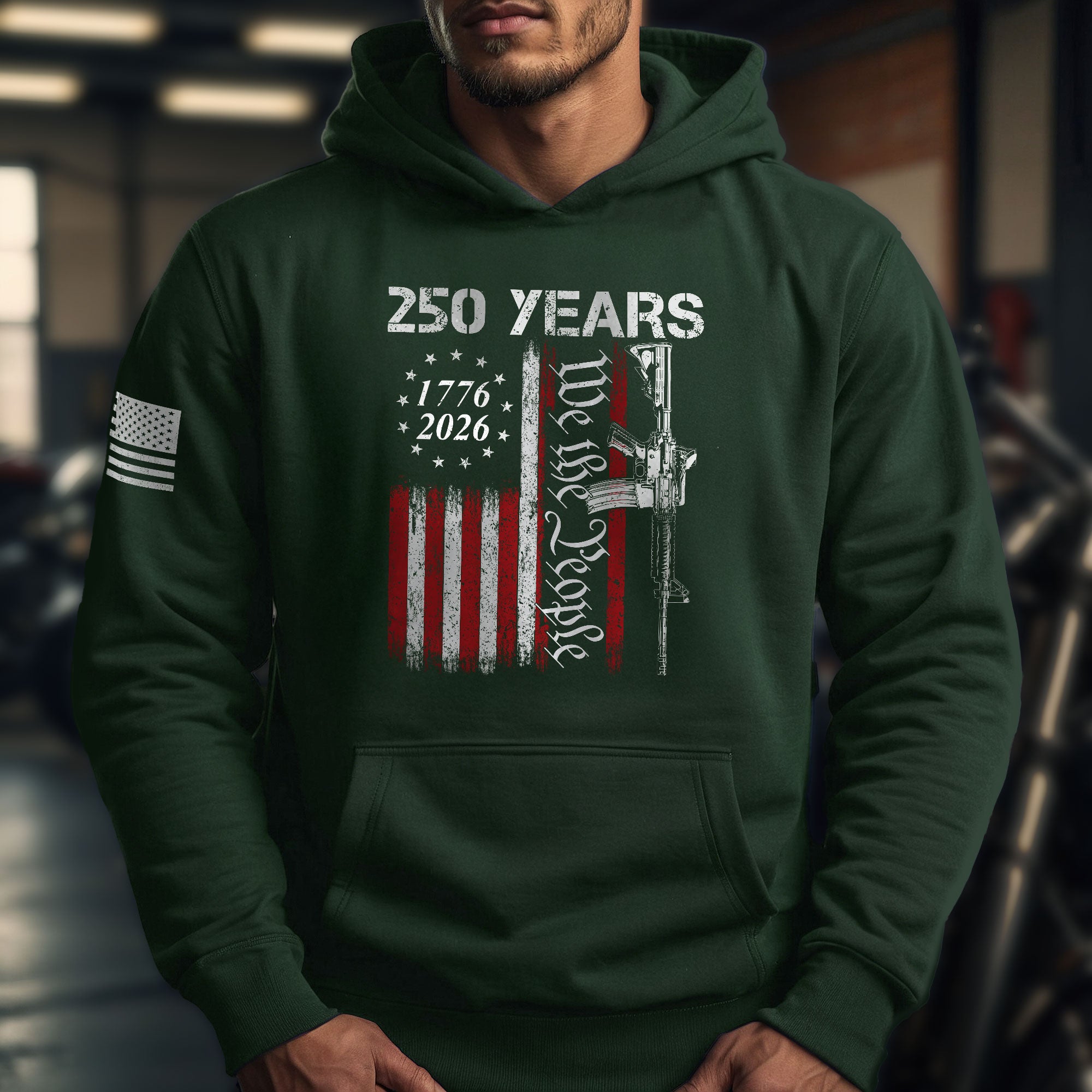 USA 250th Anniversary Semiquincentennial 250 Years Hoodie 1776-2026 We The People Distressed Patriotic