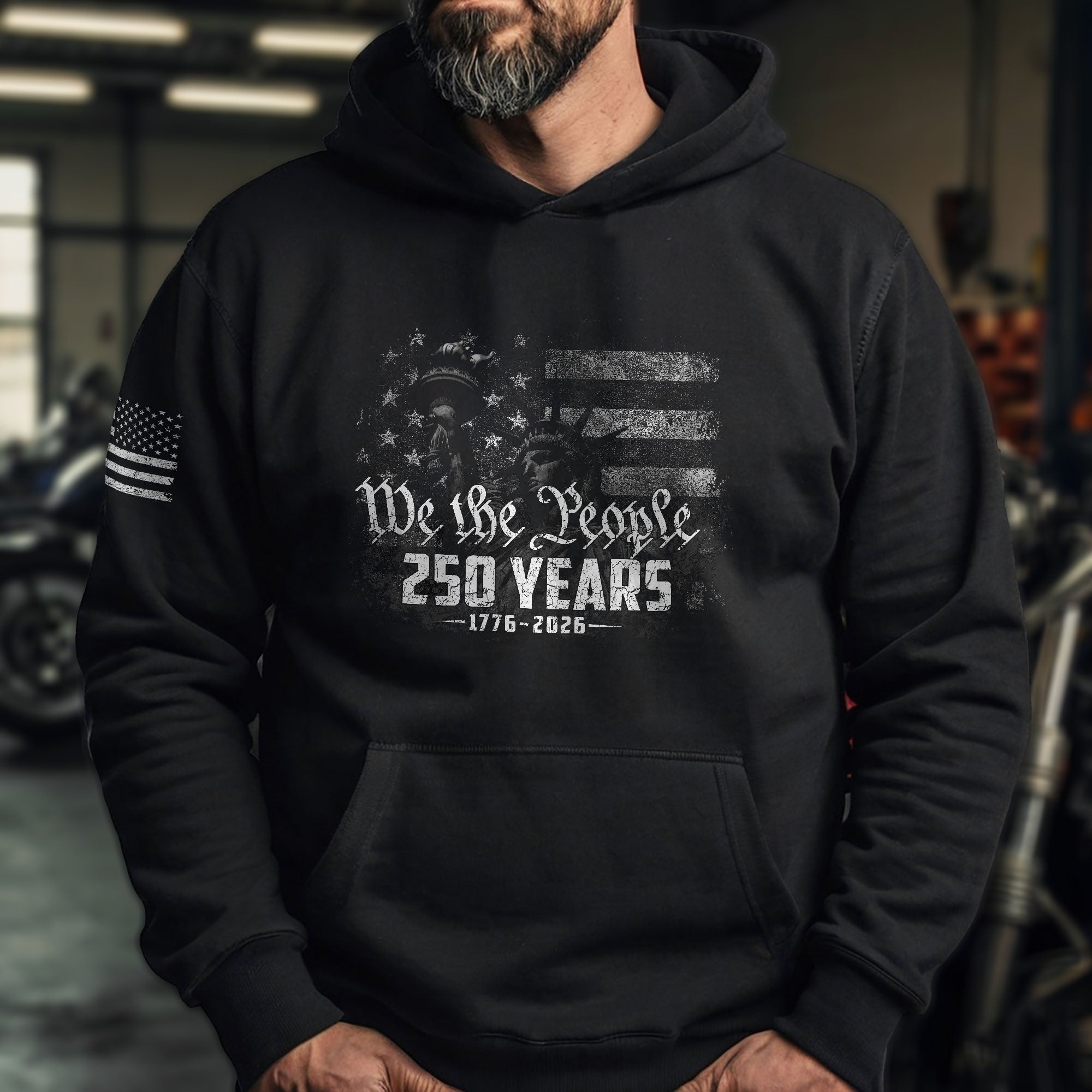 USA 250th Anniversary Semiquincentennial 250 Years Hoodie 1776-2026 We The People Eagle Flag Patriotic