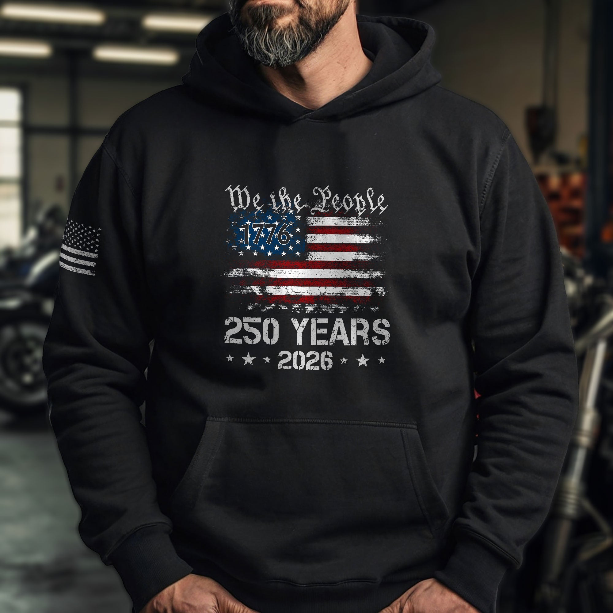 USA 250th Anniversary Semiquincentennial 250 Years Hoodie 1776-2026 We The People