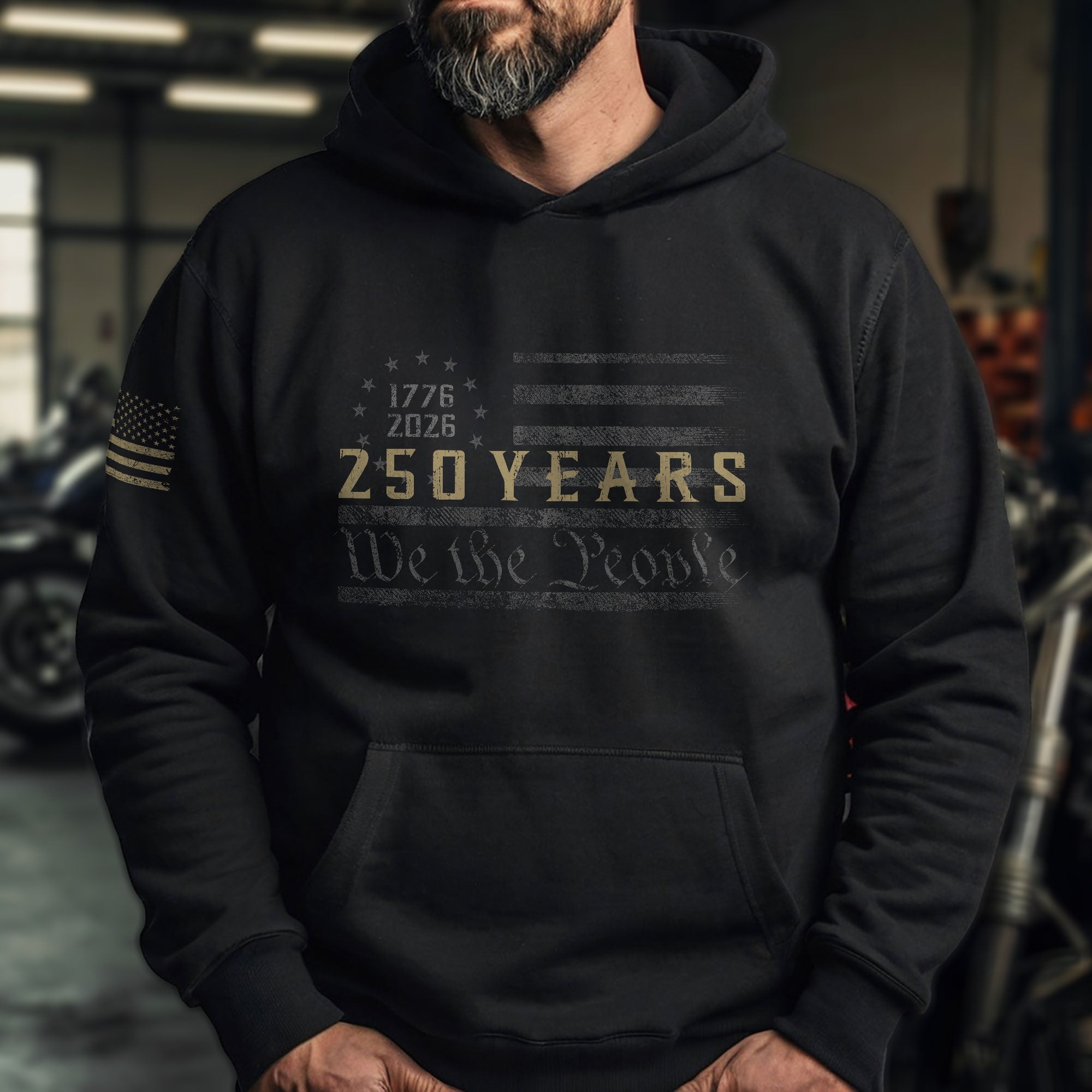 USA 250th Anniversary Semiquincentennial 250 Years Hoodie 1776-2026 We The People Patriotic Flag Heritage