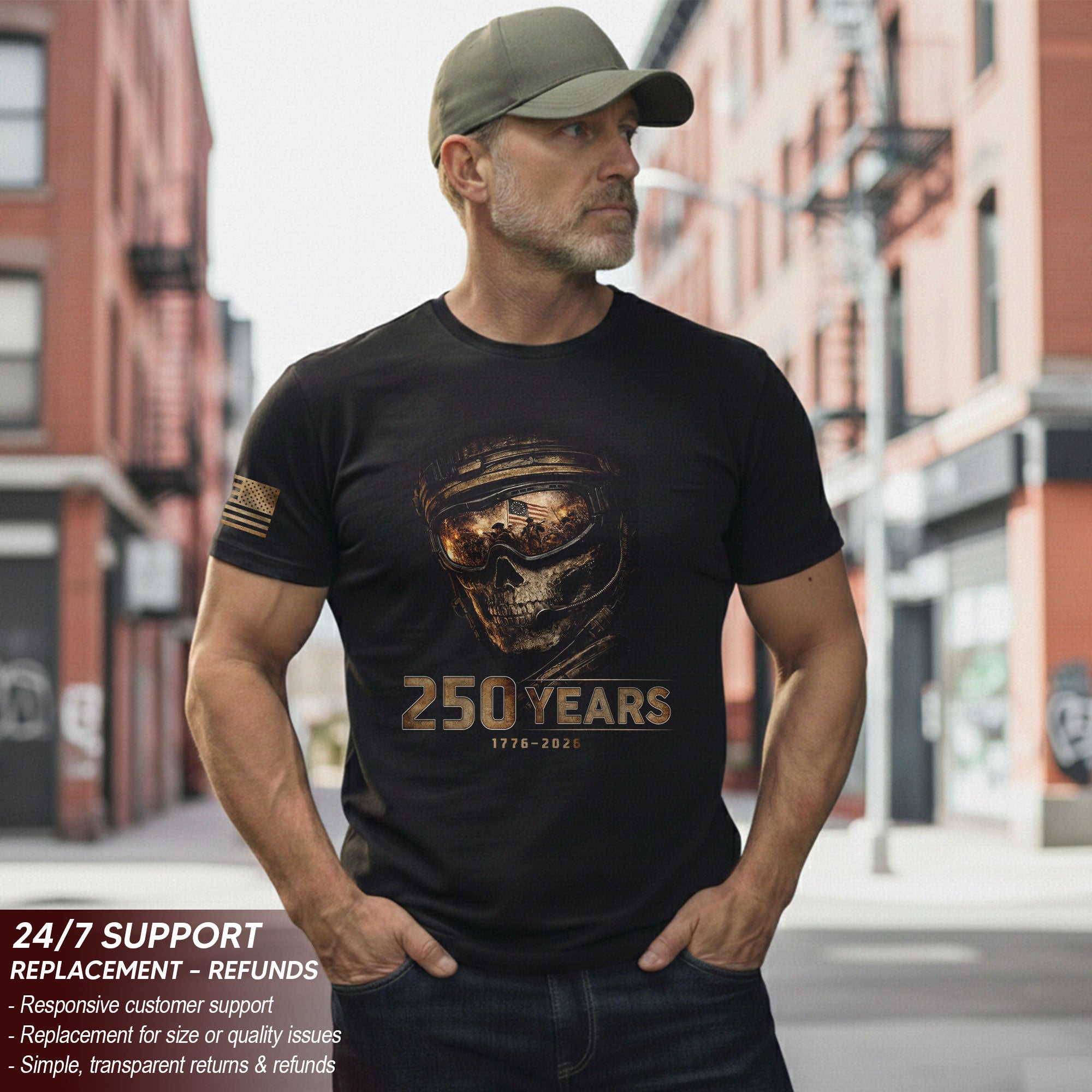 USA 250th Anniversary Semiquincentennial 250 Years Shirt 1776-2026 Past and Present Freedom Patriotic