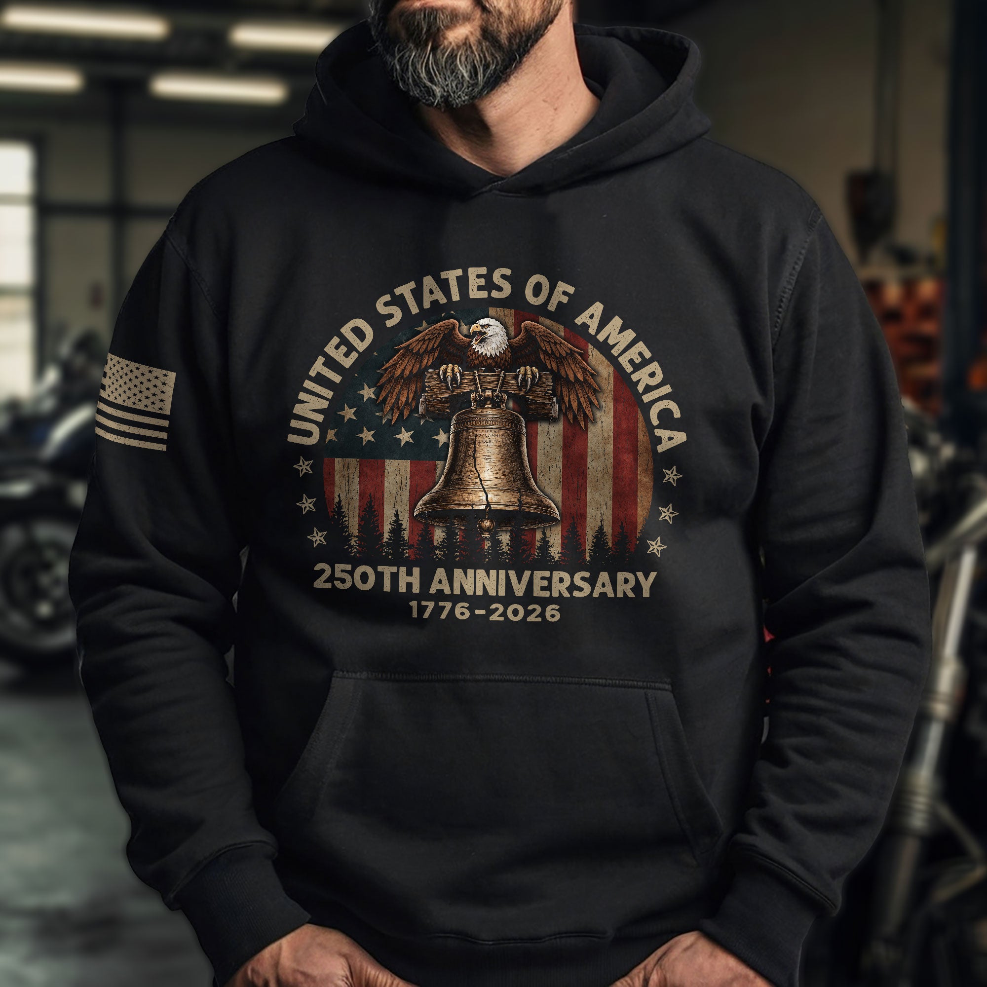 USA 250th Anniversary Hoodie 1776–2026, Premium American Heritage Celebration Hoodie for Men and Women