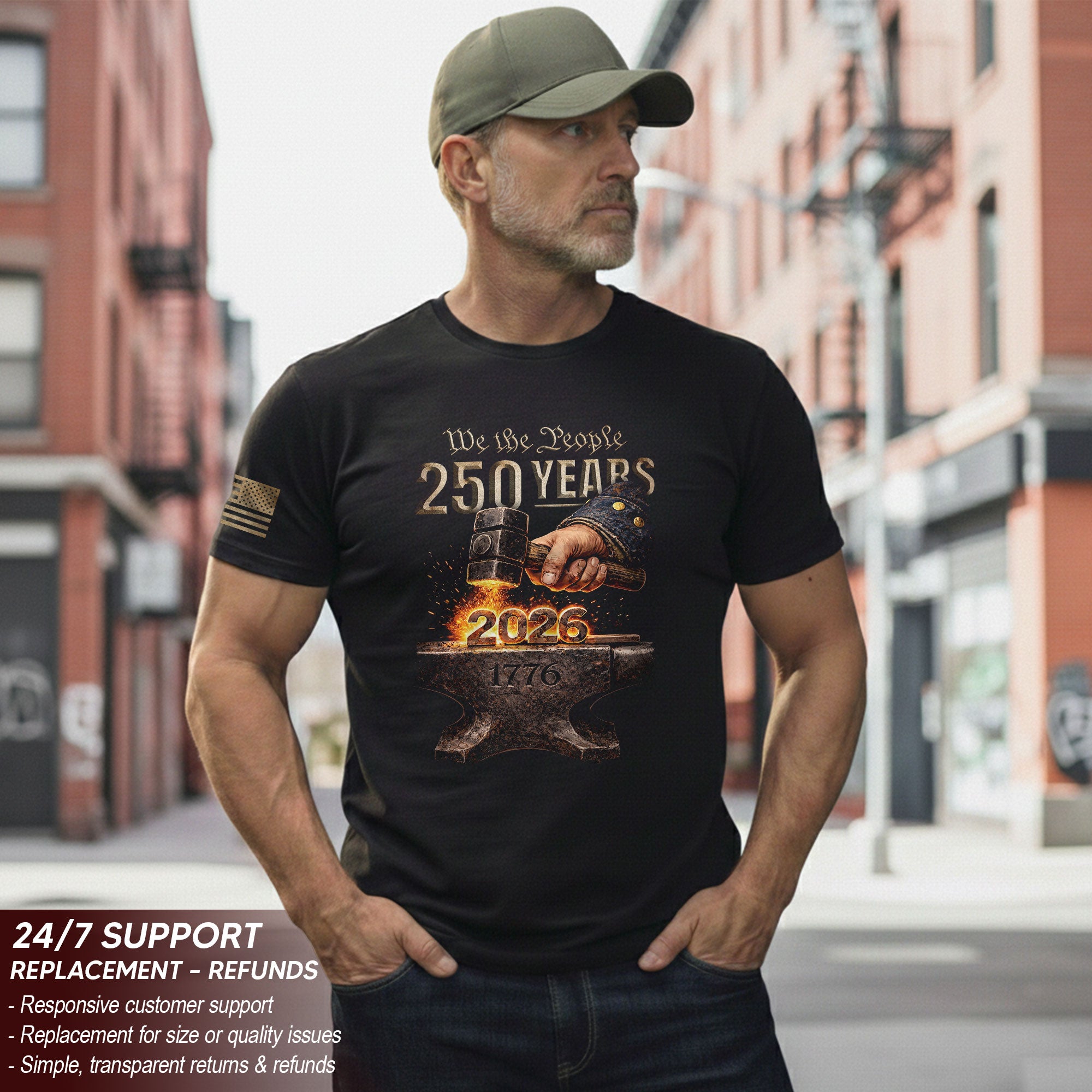 United States 250th Anniversary 250 Years Semiquincentennial Shirt 1776-2026 Forged in Liberty Patriotic Heritage