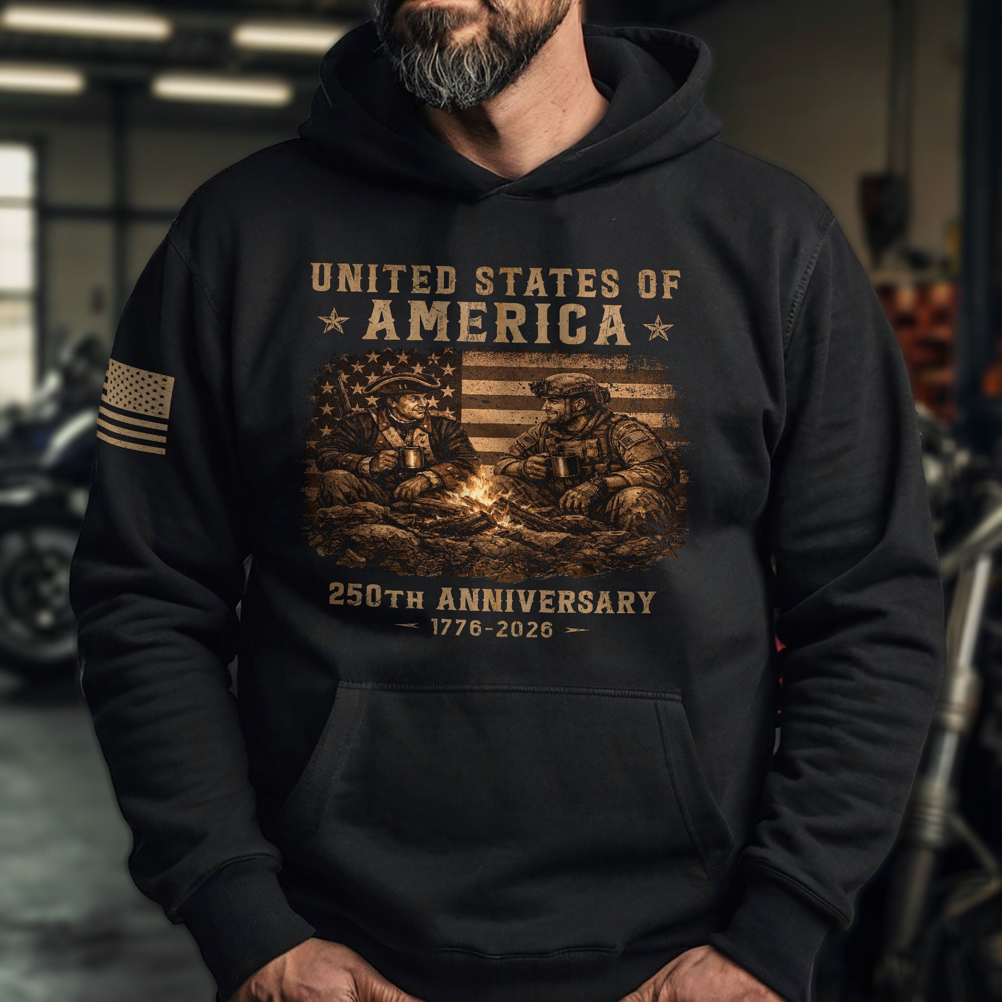 America 1776–2026 250 Years Anniversary Hoodie, Classic American History Celebration Hoodie Unisex