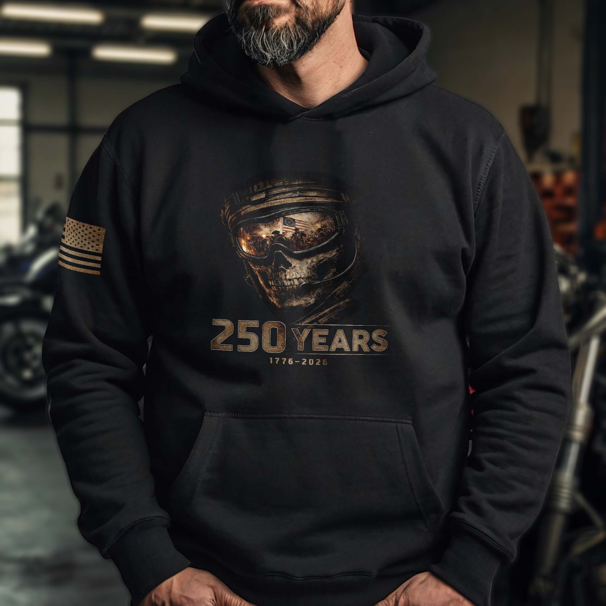 250th Anniversary USA Hoodie 1776–2026, Timeless American Heritage Freedom Commemorative Apparel