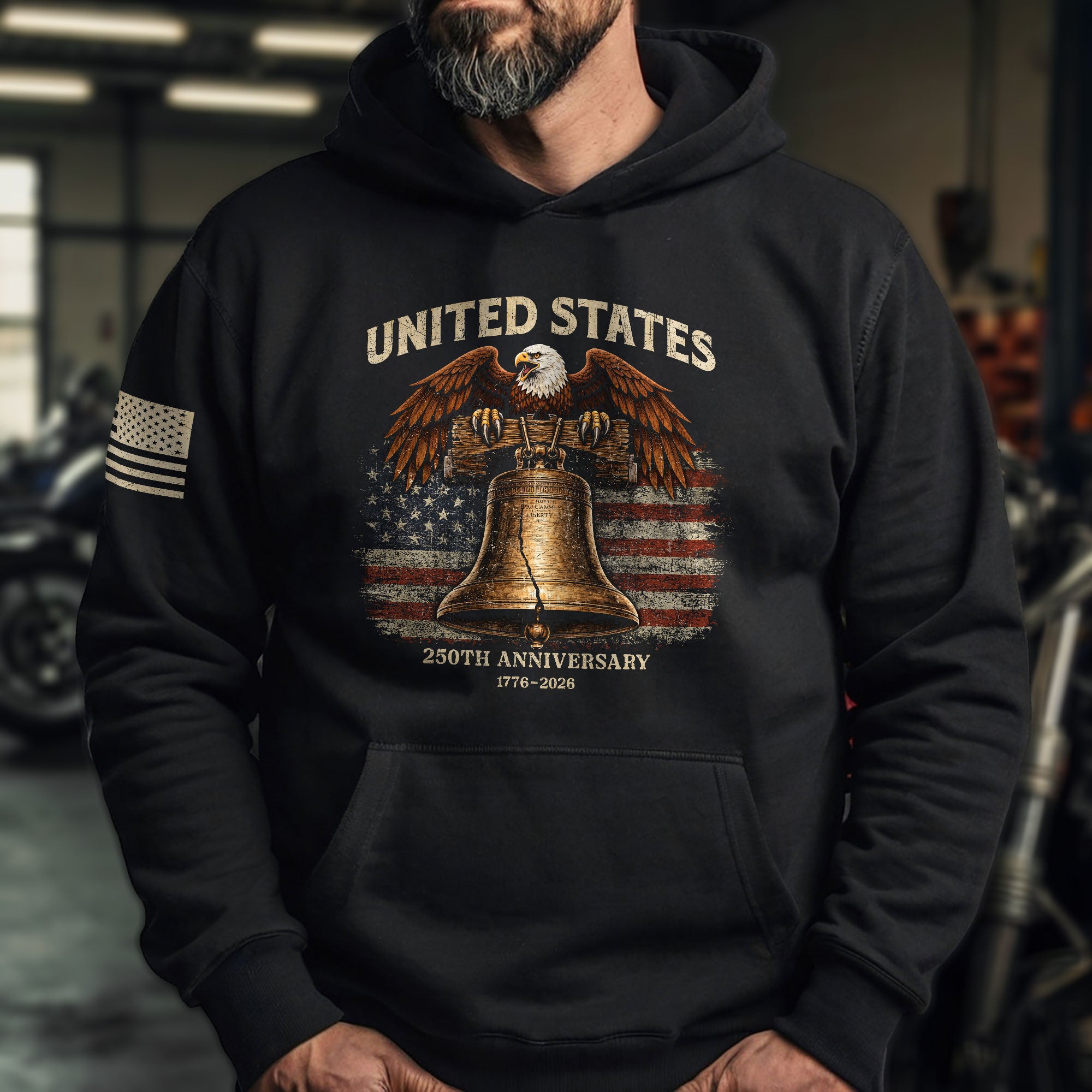 America 1776–2026 250 Years Anniversary Hoodie, Classic American History Celebration