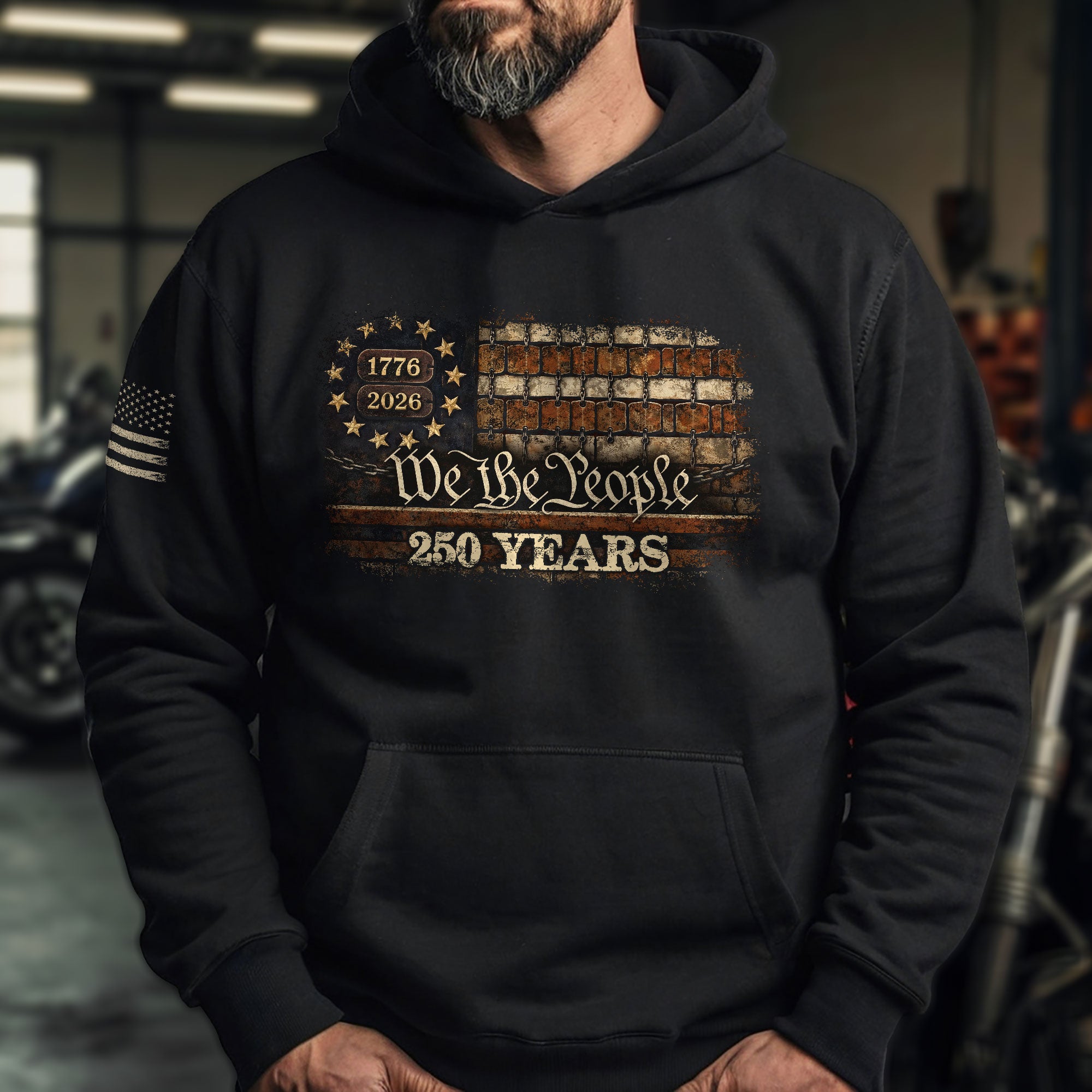 250th Anniversary USA Hoodie 1776–2026, Timeless American Heritage Celebration Apparel Unisex
