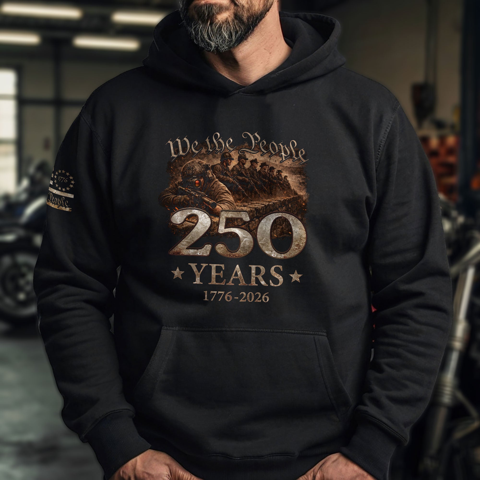 250 Years America Anniversary Hoodie 1776–2026, Vintage American Freedom Heritage Design