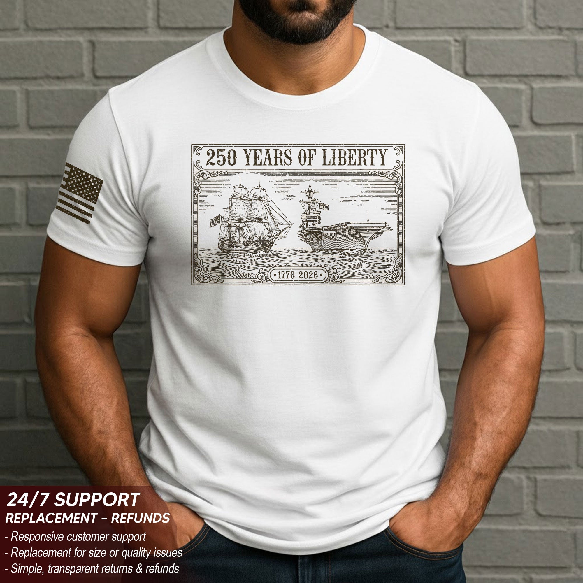 USA 250 Years Independence Shirt 1776–2026 Patriotic Freedom Celebration Shirt