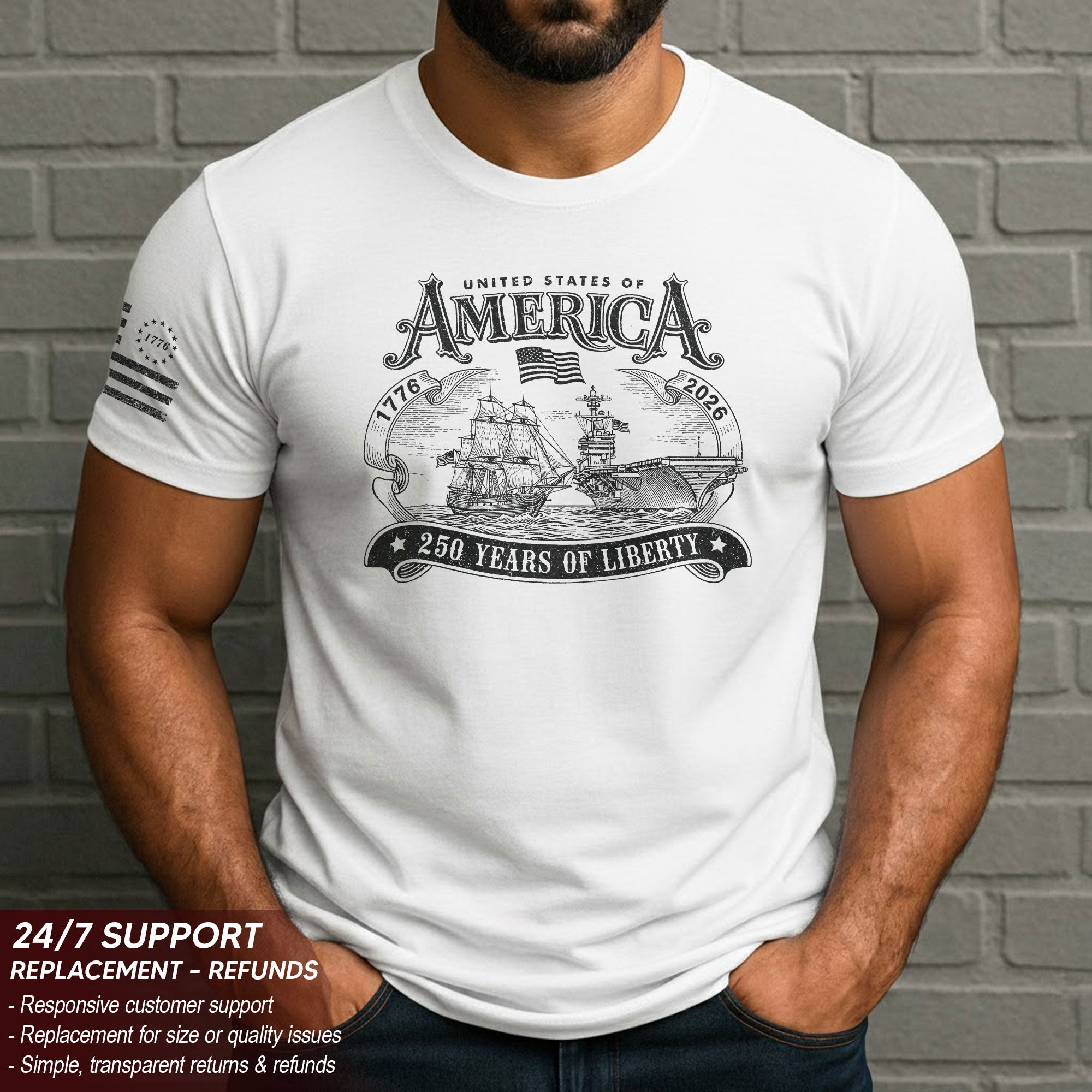 1776–2026 USA Semiquincentennial Freedom Heritage Patriotic Shirt