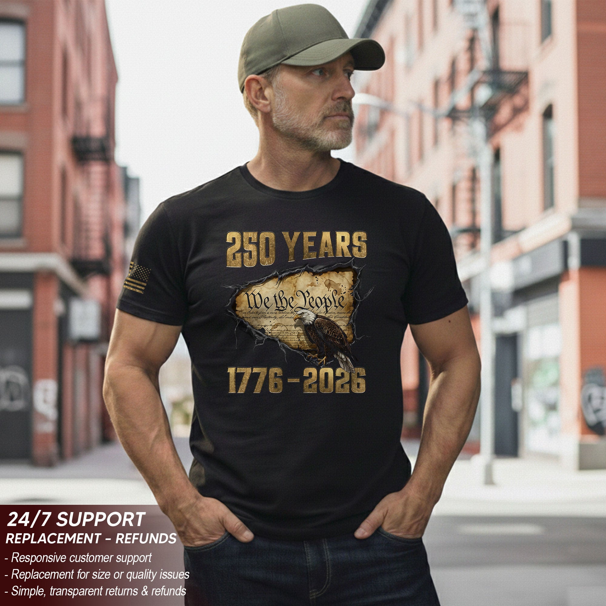 USA 250th Anniversary Shirt 1776–2026, Freedom Past and Present