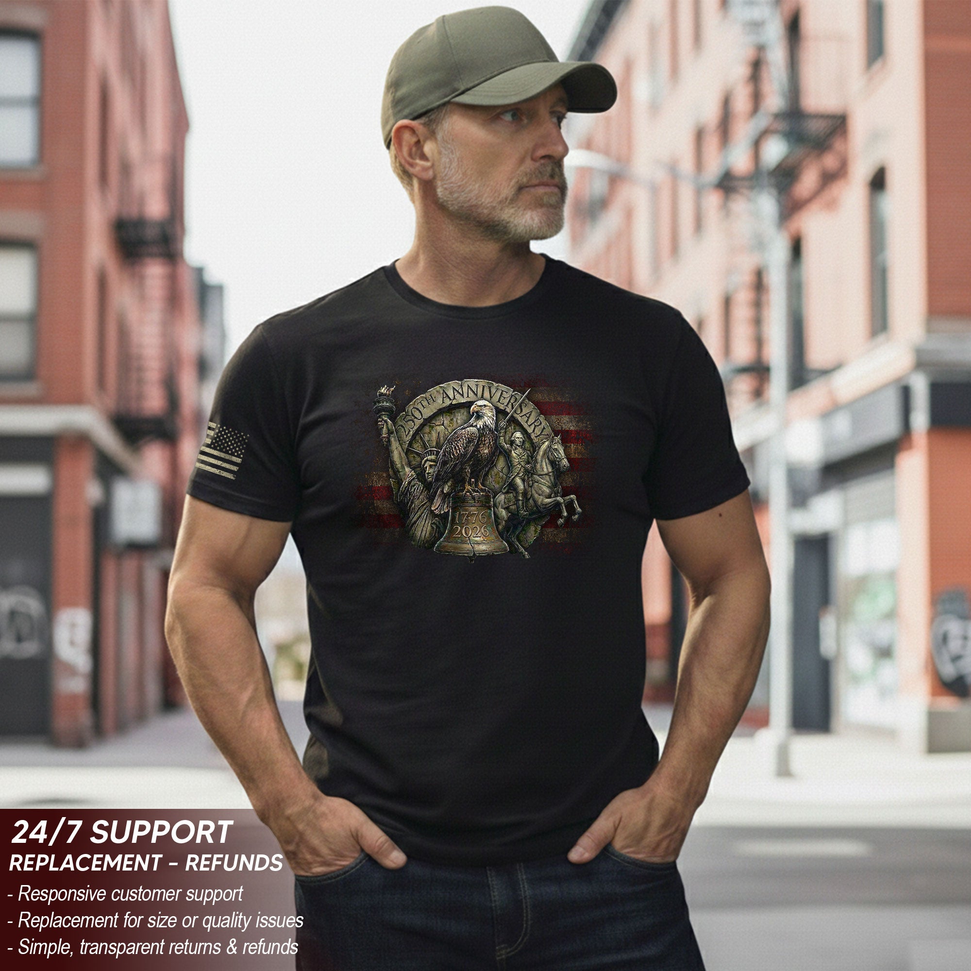 USA 250th Anniversary Eagle Shirt 1776–2026 Patriotic Freedom Heritage Tee