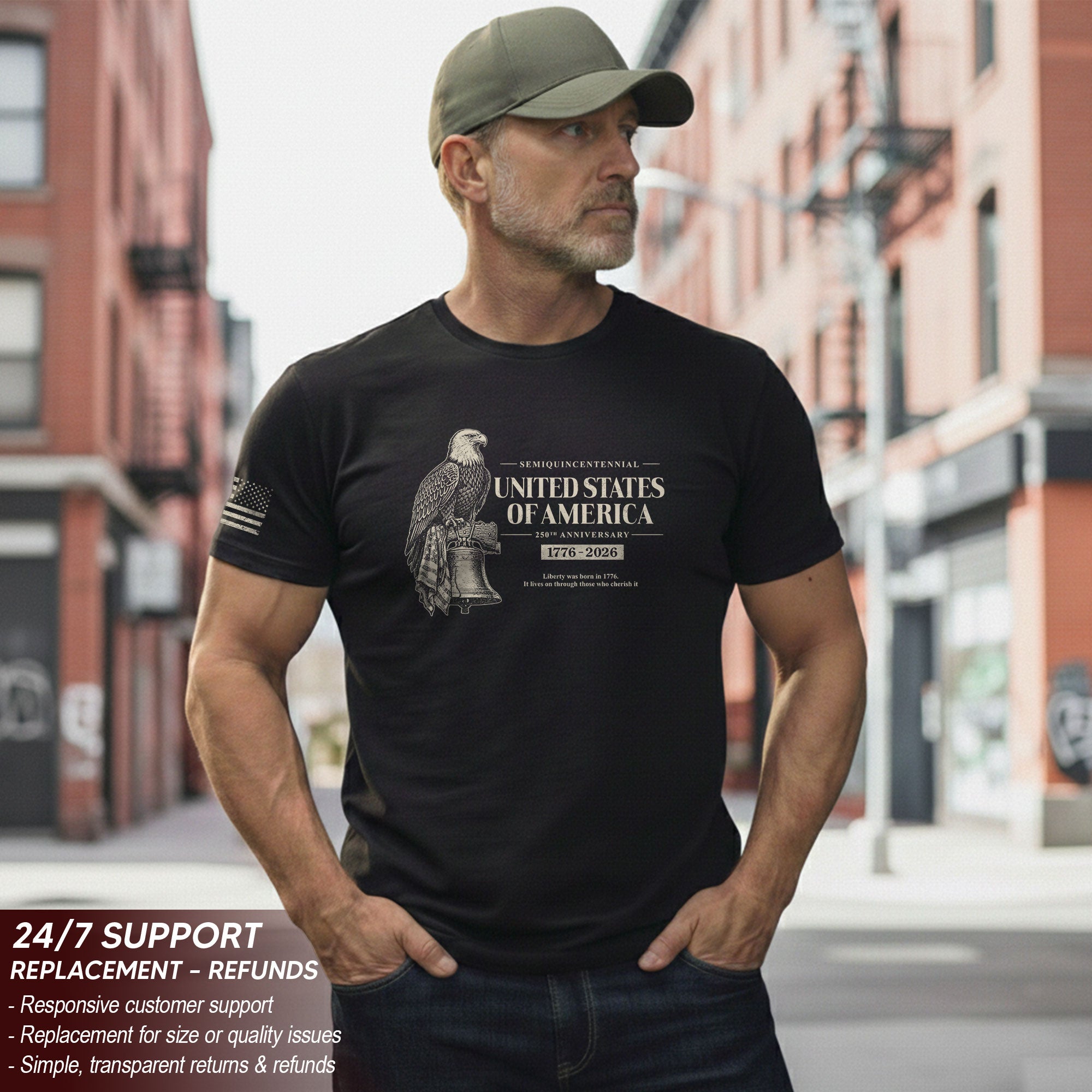 USA 250th Anniversary Shirt 1776–2026 Patriotic Freedom Celebration