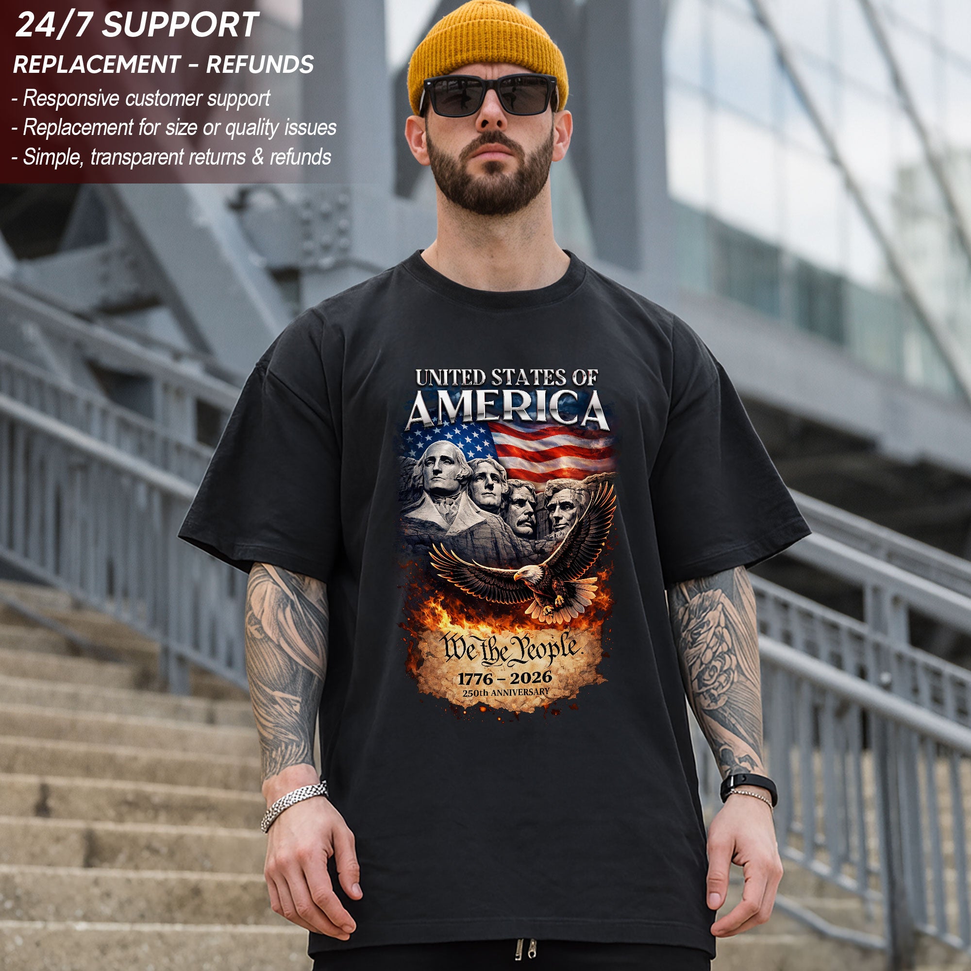 United States of America 1776–2026 – 250 Years of Freedom Commemorative T-Shirt