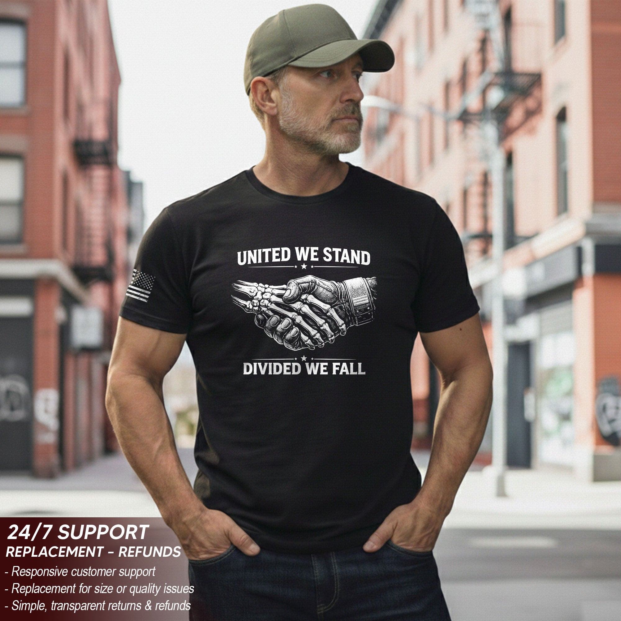 America 250th Anniversary Shirt - United We Stand Divided We Fall T-Shirt, 1776-2026 250 Years Patriotic Unity Tee
