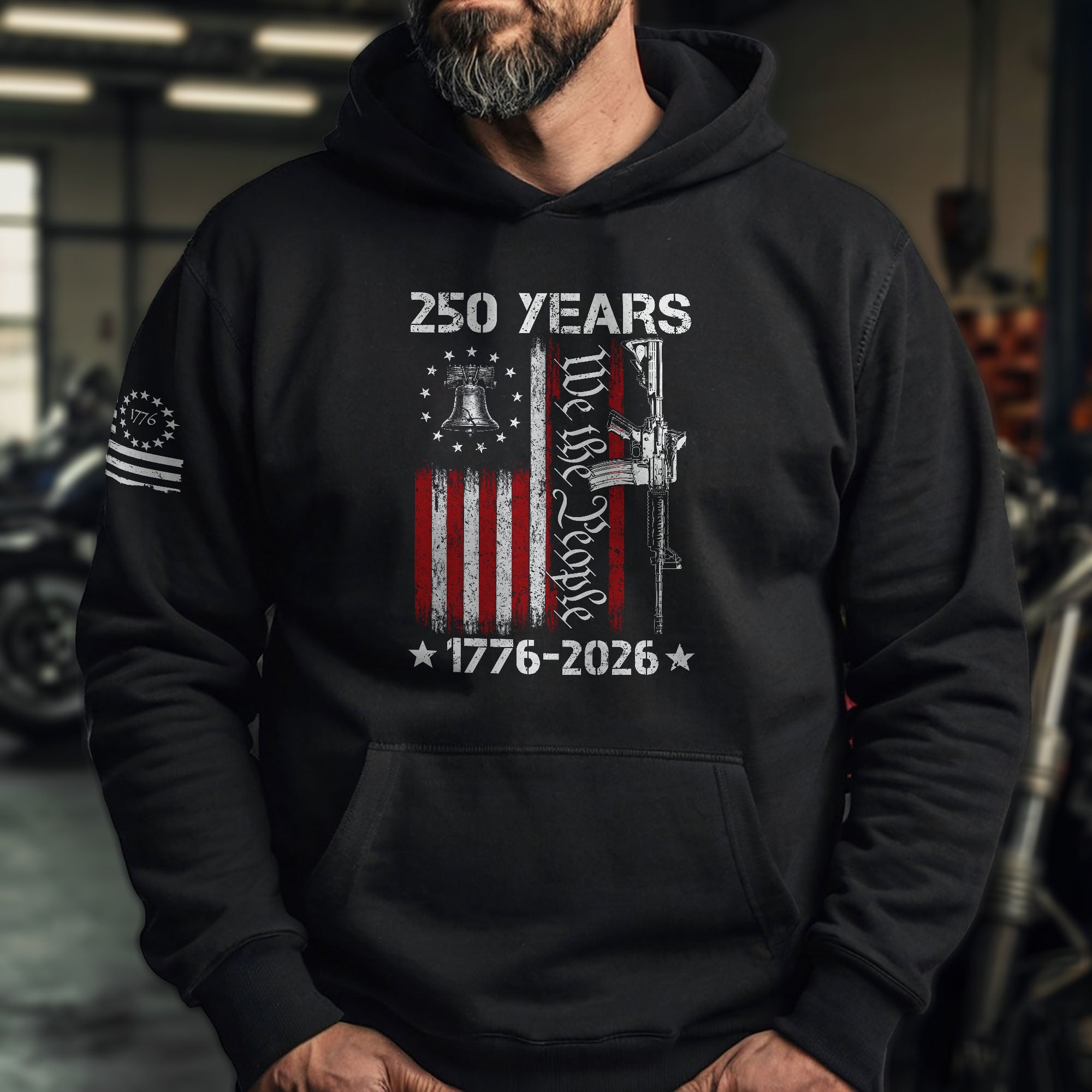 America 250th Anniversary 1776-2026 Semiquincentennial Hoodie – We The People Commemorative Patriotic Eagle Flag Edition
