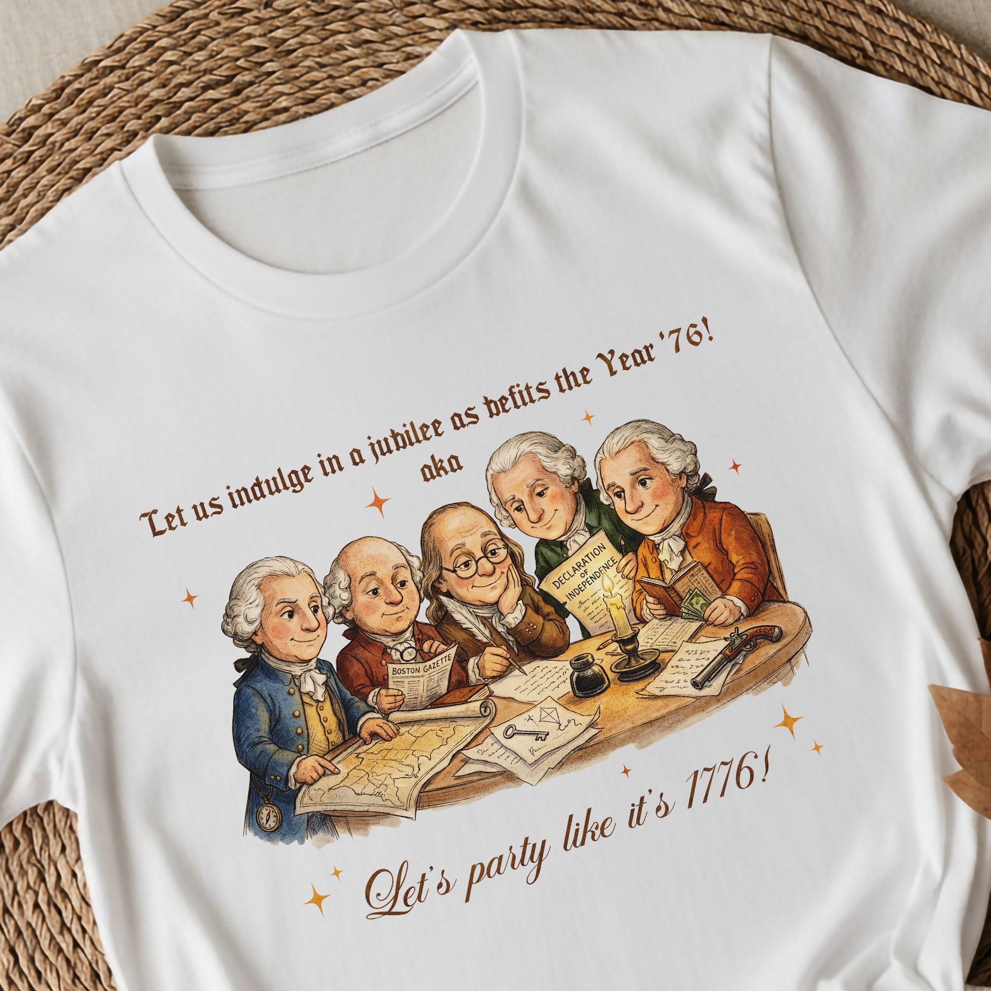 Funny Founding Fathers 1776 Vintage T-Shirt Patriotic 250th Anniversary USA