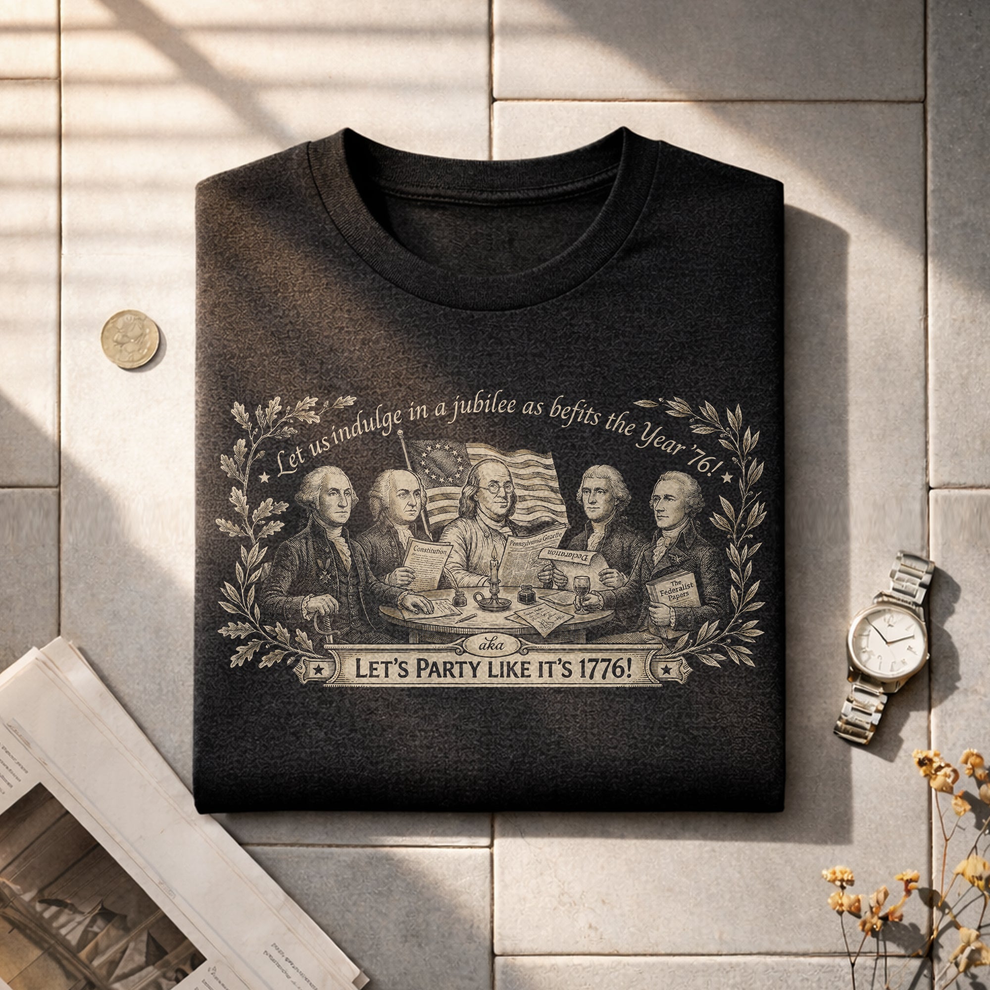 America 250th Anniversary Founding Fathers Vintage Shirt Let’s Party Like It’s 1776