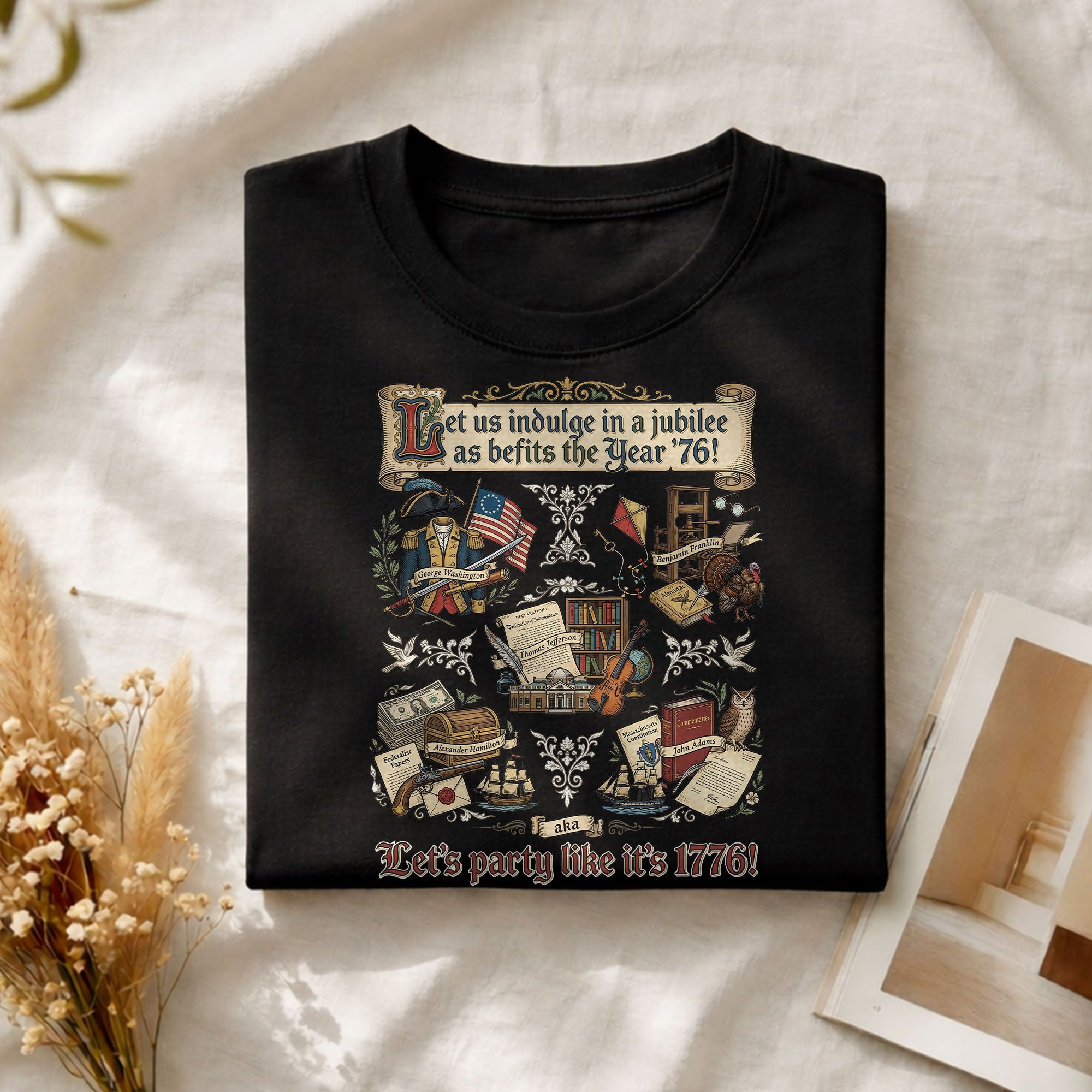 Vintage 1776 Patriotic Shirt American Heritage Collage Soft Aesthetic