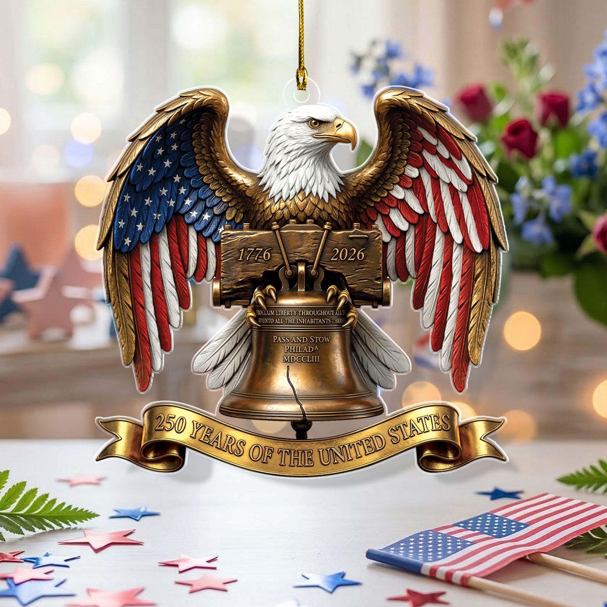 250 Years of the United States - Wings of Liberty Commemorative Acrylic Ornament
