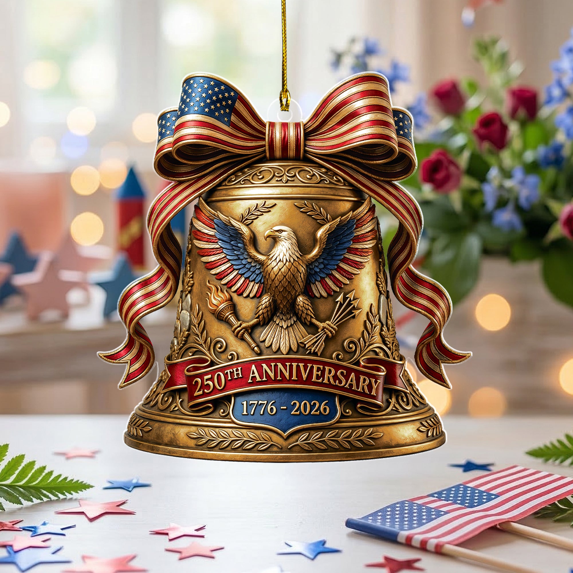 American Eagle Acrylic Ornament – 250th Anniversary U.S. Commemorative Decoration