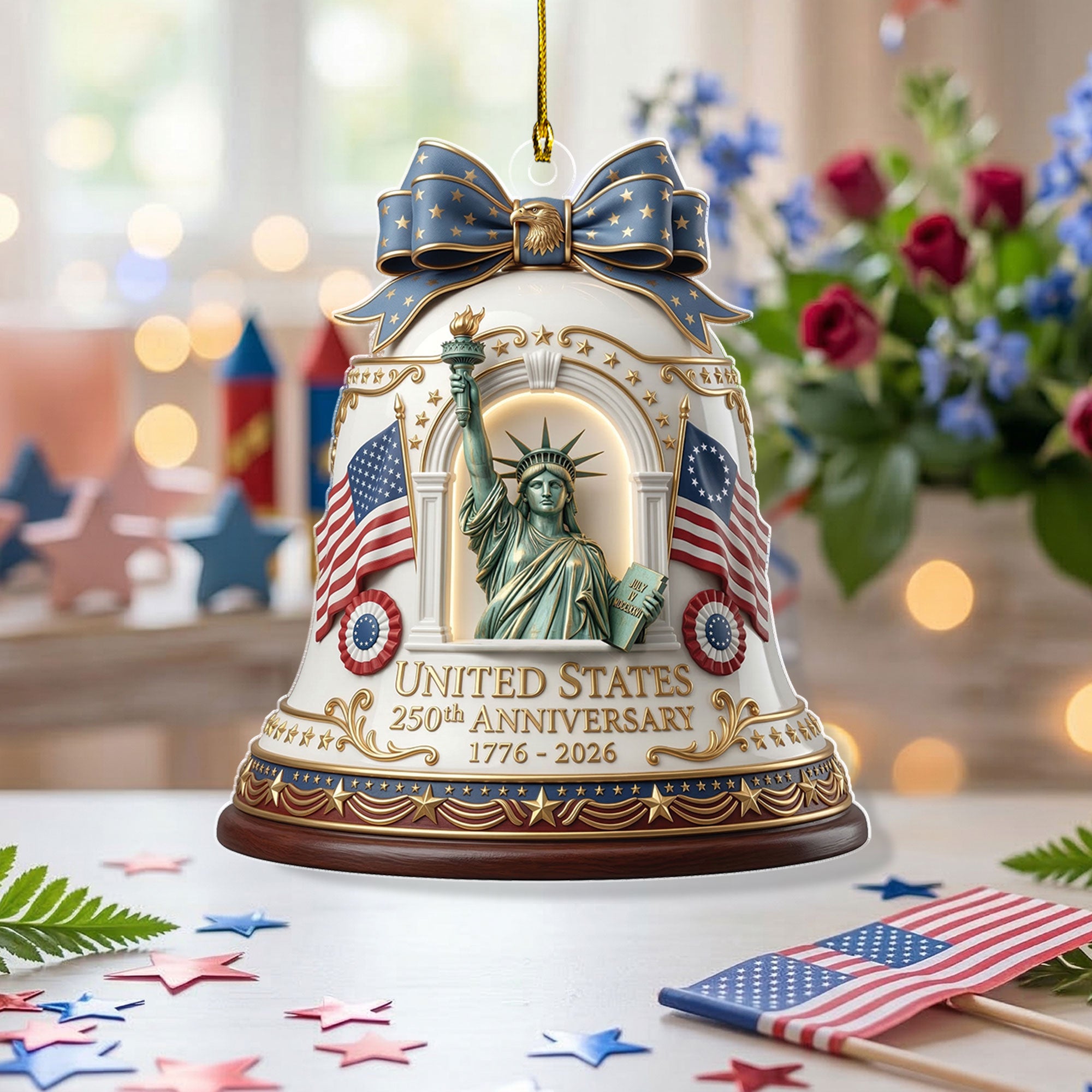 250th Anniversary U.S. Commemorative Acrylic Ornament – Statue of Liberty Design