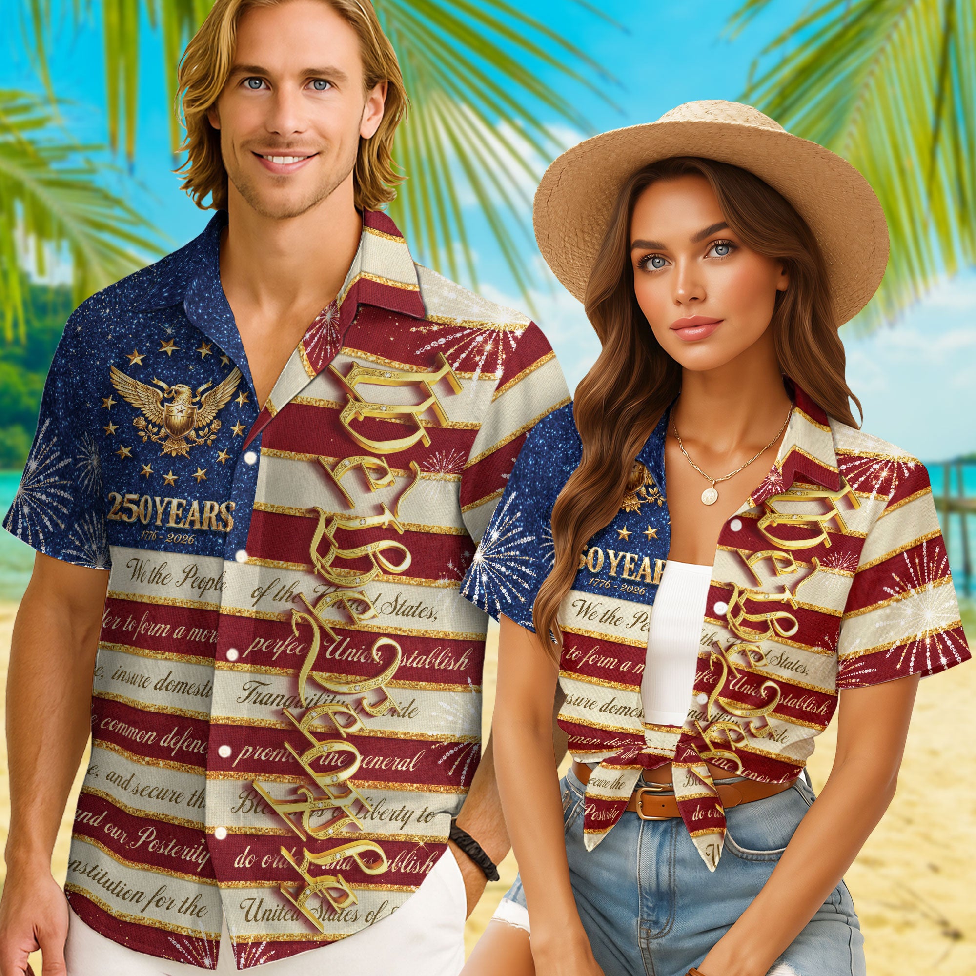 United States 250 Years Hawaiian Shirt Patriotic We The People Independence Day Gift