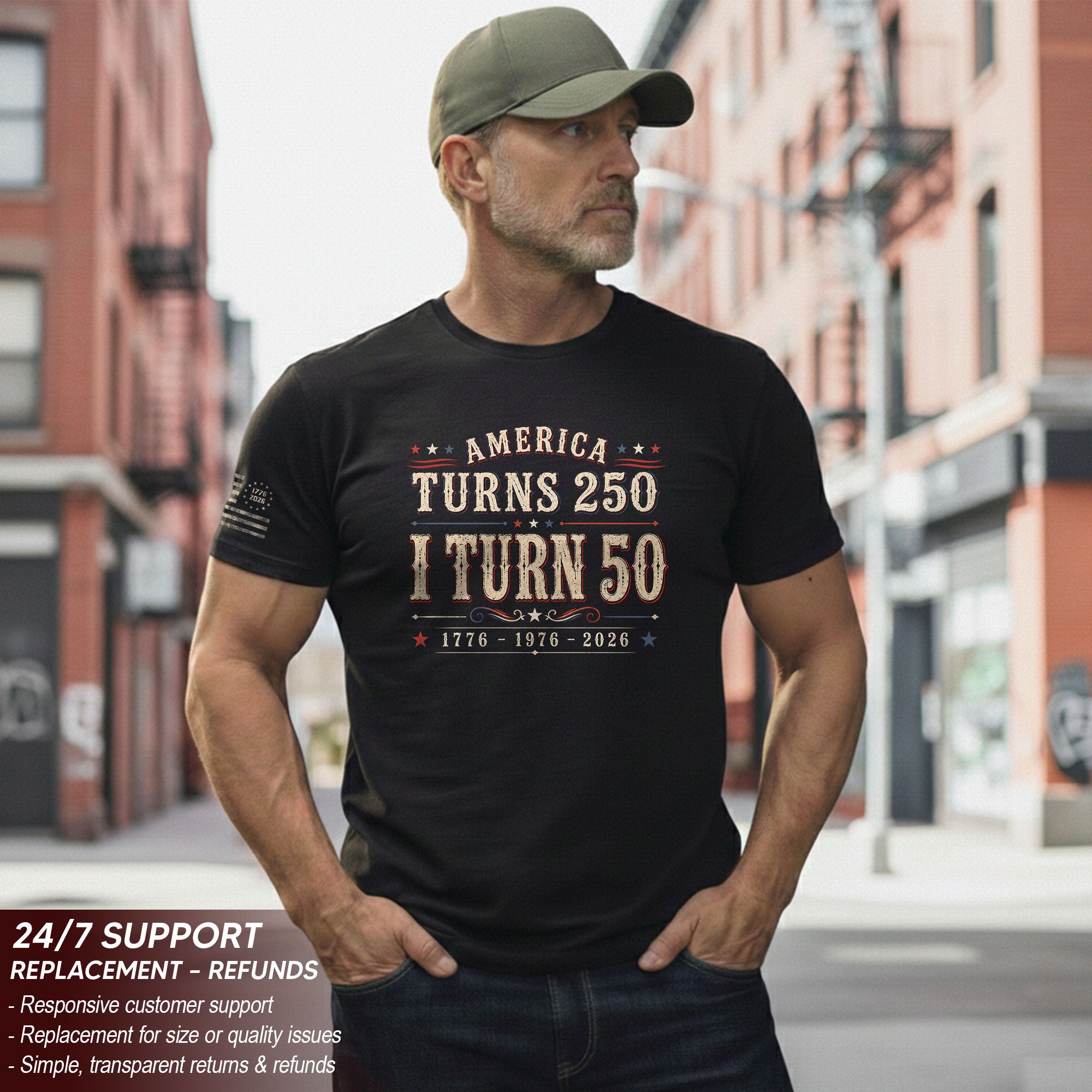 Classic 1976 Milestone Tee - Marking A Grand 250 Year National Legacy 1776-2026 Apparel