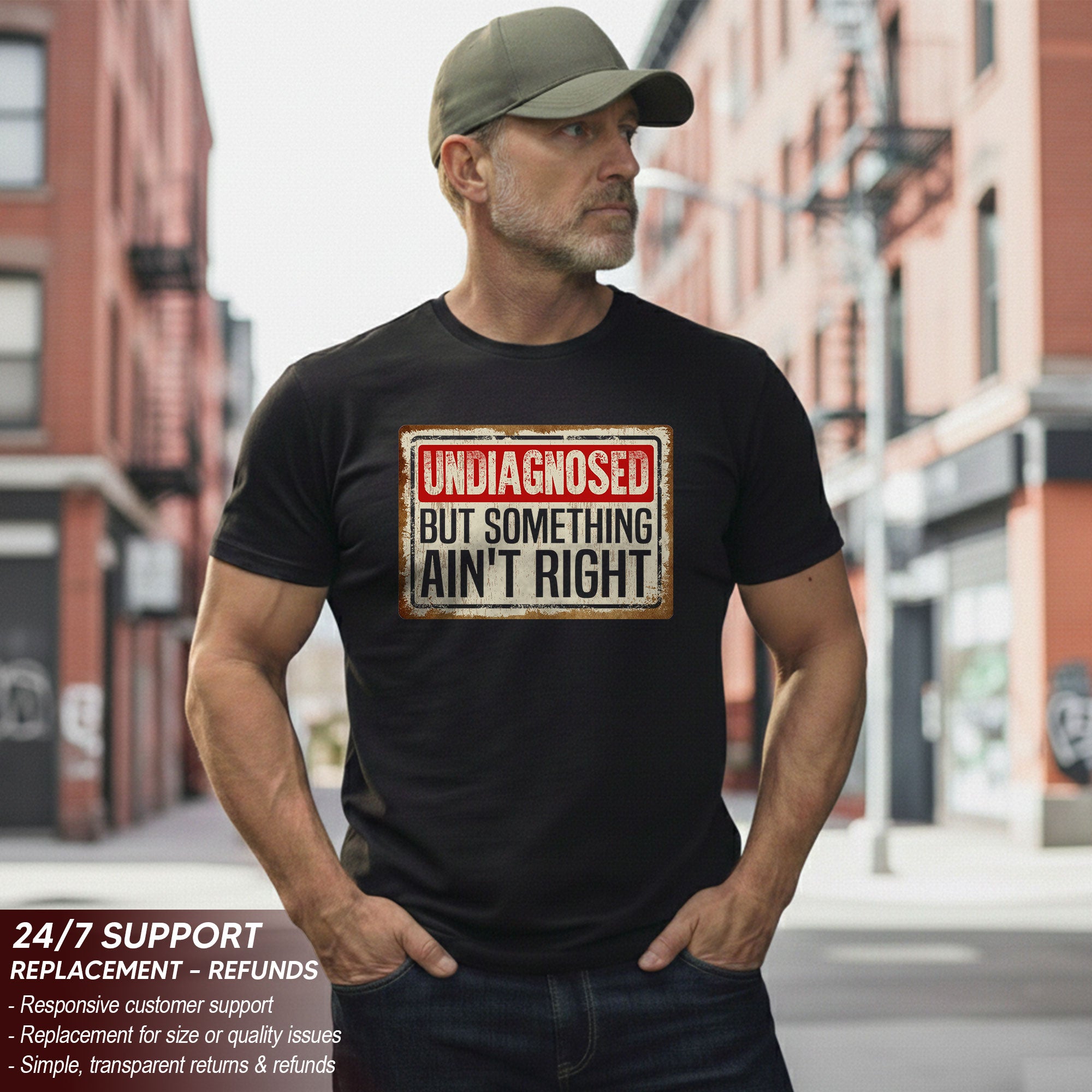 Funny Chronic Illness Shirt - "Undiagnosed But Something Ain't Right" Tee For Awareness