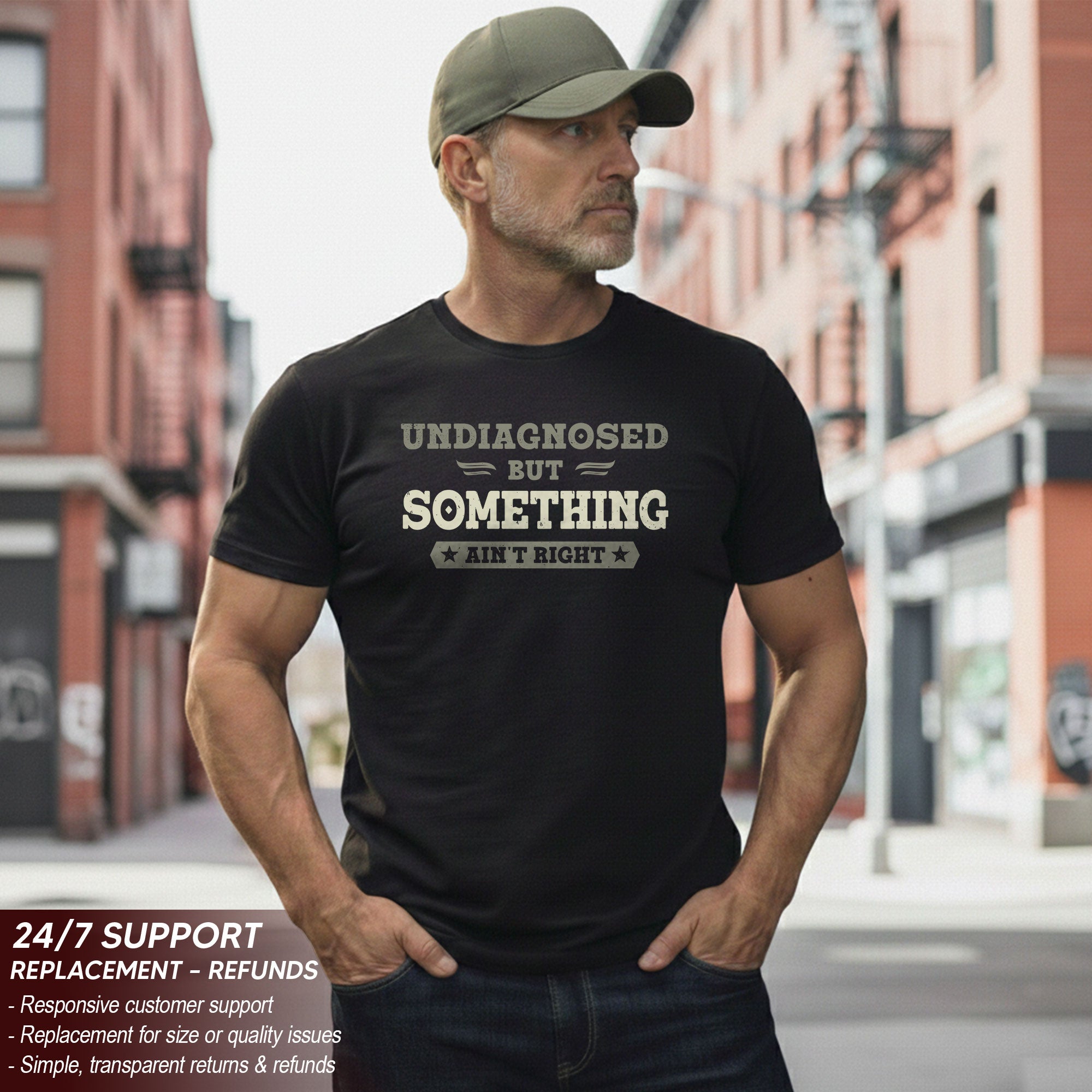 Undiagnosed But Something Ain't Right Shirt | Funny Sarcastic Humorous Graphic Tee 2D