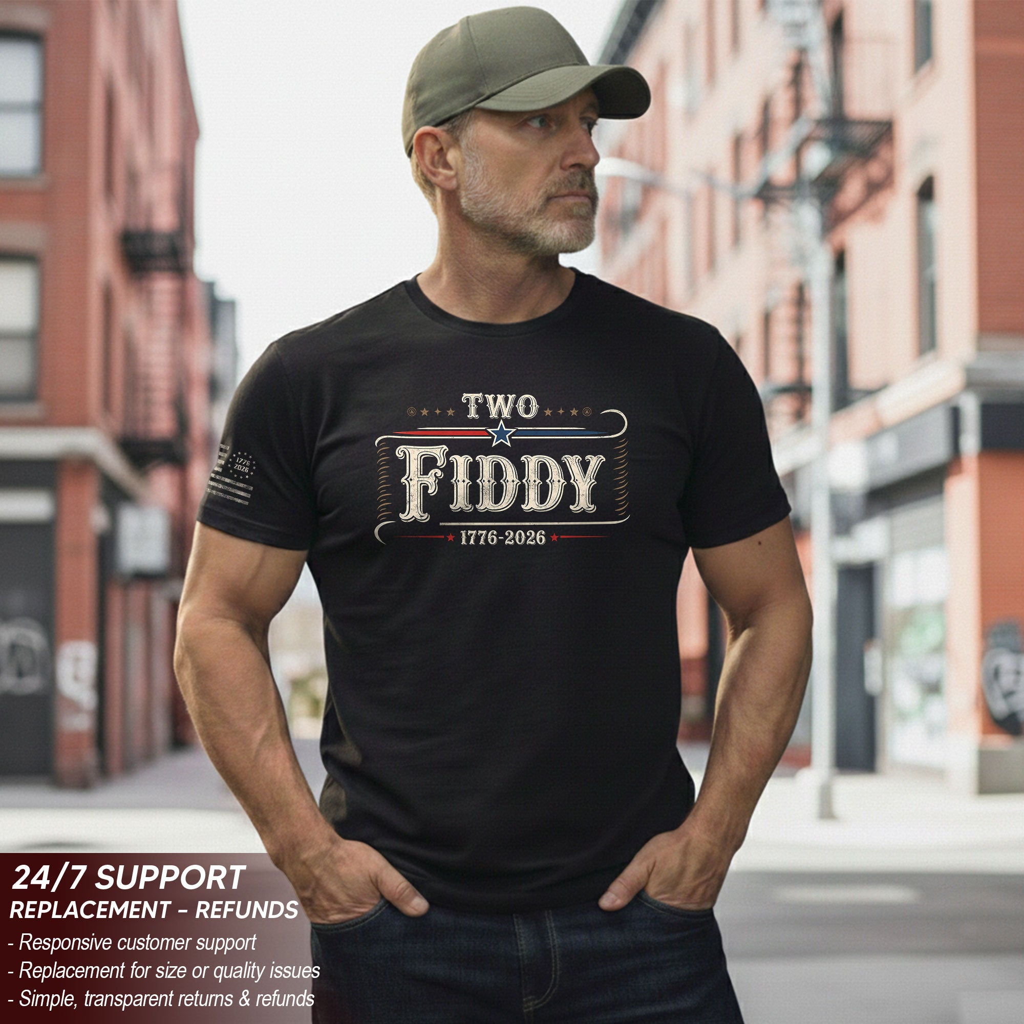 Patriotic Two Fiddy 1776-2026 Shirt - Classic American Anniversary Graphic Style