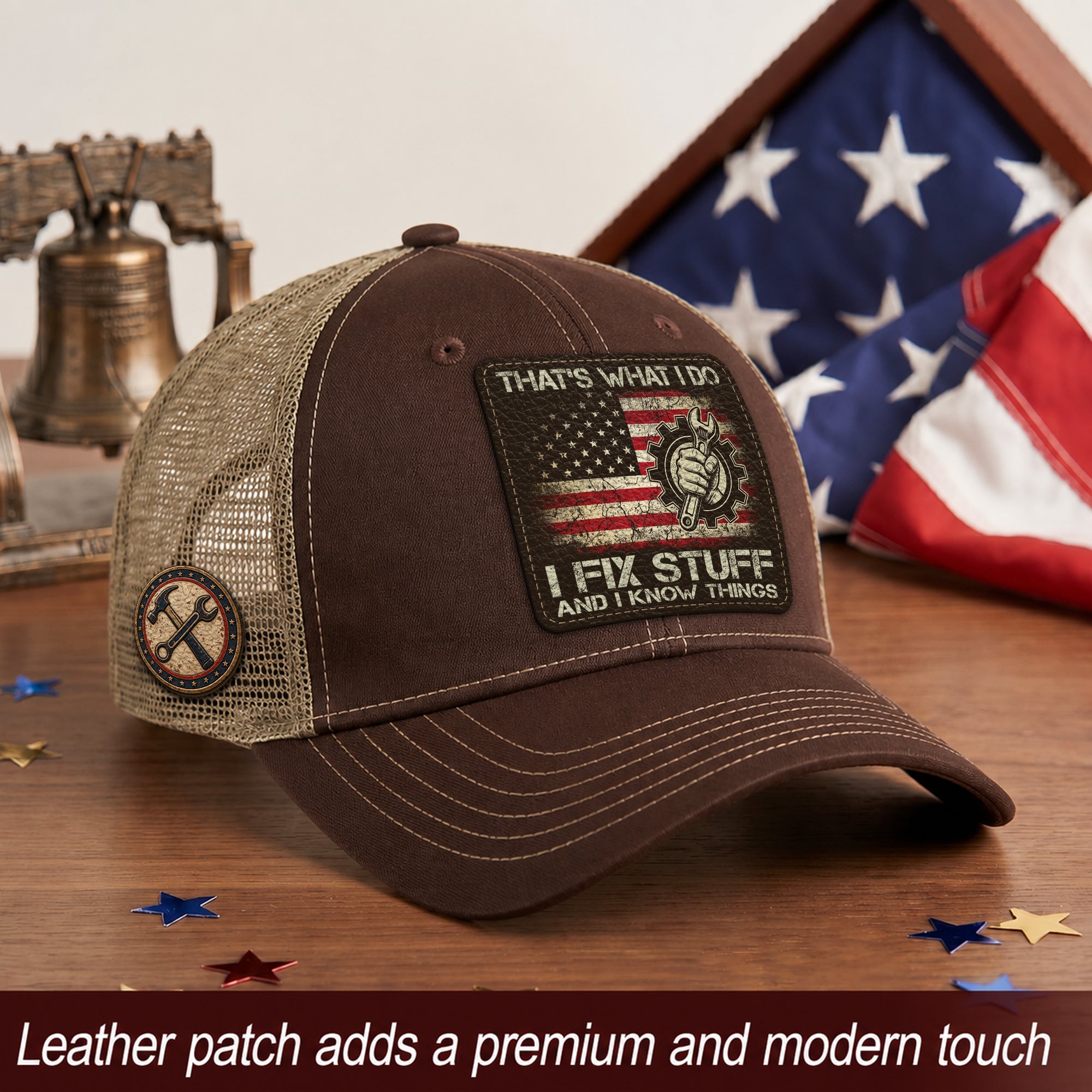 I Fix Stuff And I Know Things Funny Mechanic Quote Men Patch Trucker Hat Casual Novelty