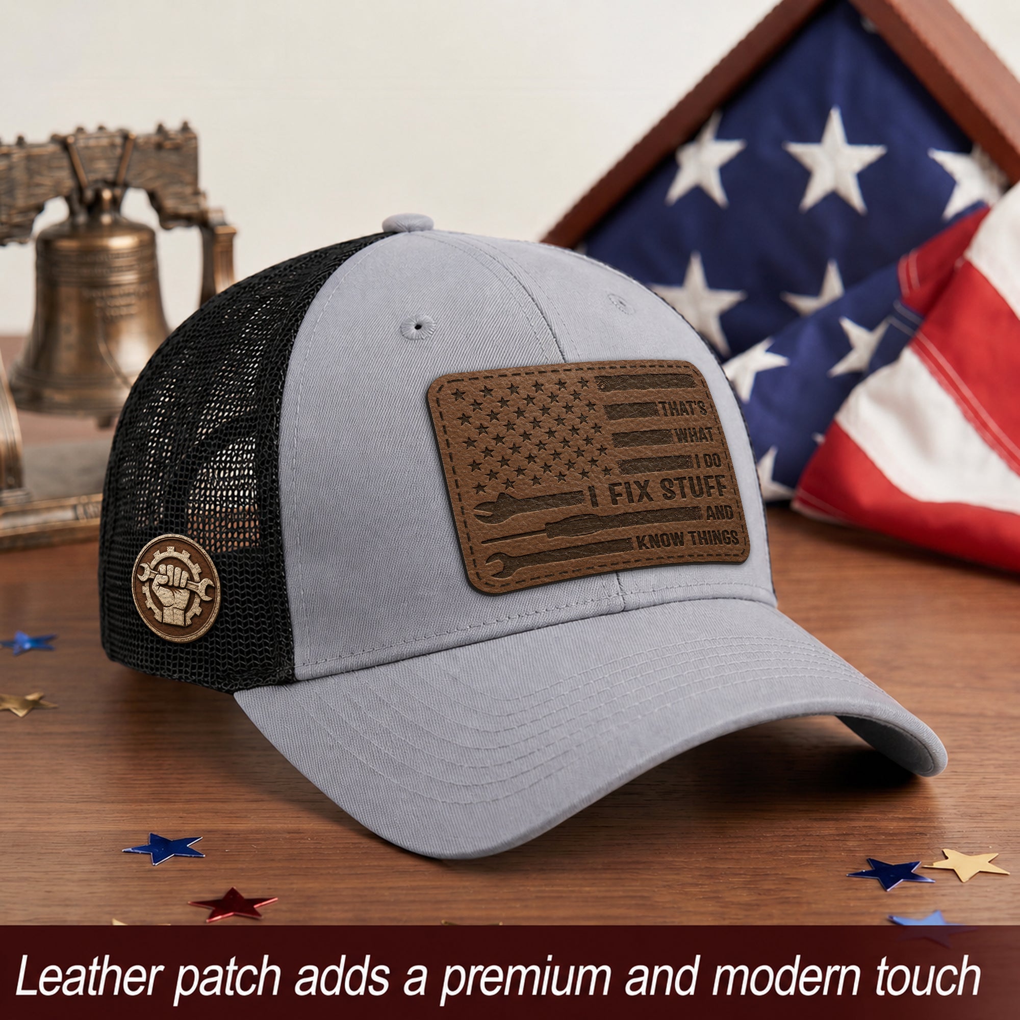 I Fix Stuff And I Know Things Funny Mechanic Men Patch Trucker Hat Casual Novelty