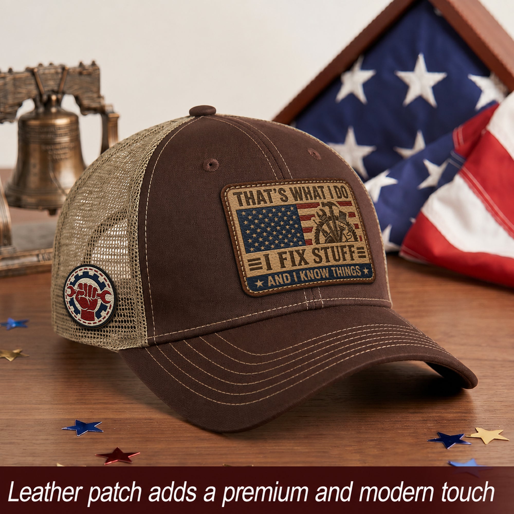 I Fix Stuff And I Know Things Funny Tools Quote Men Patch Trucker Hat Casual Novelty