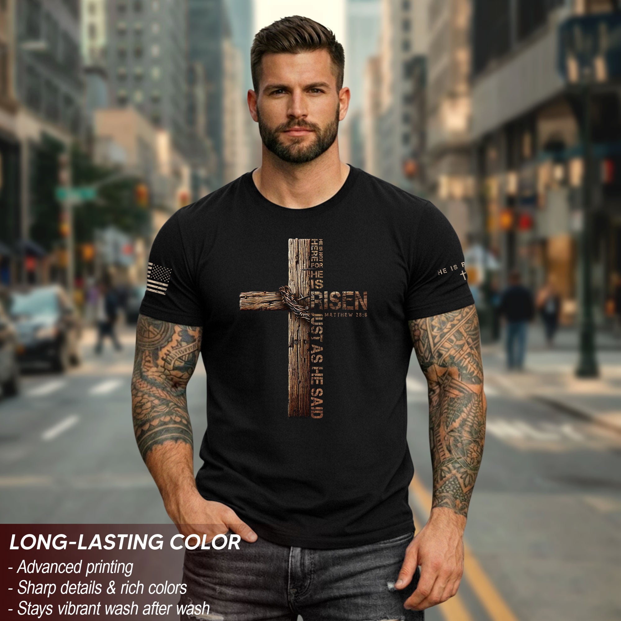 He Is Risen T-Shirt – Just As He Said (Matthew 28:6)