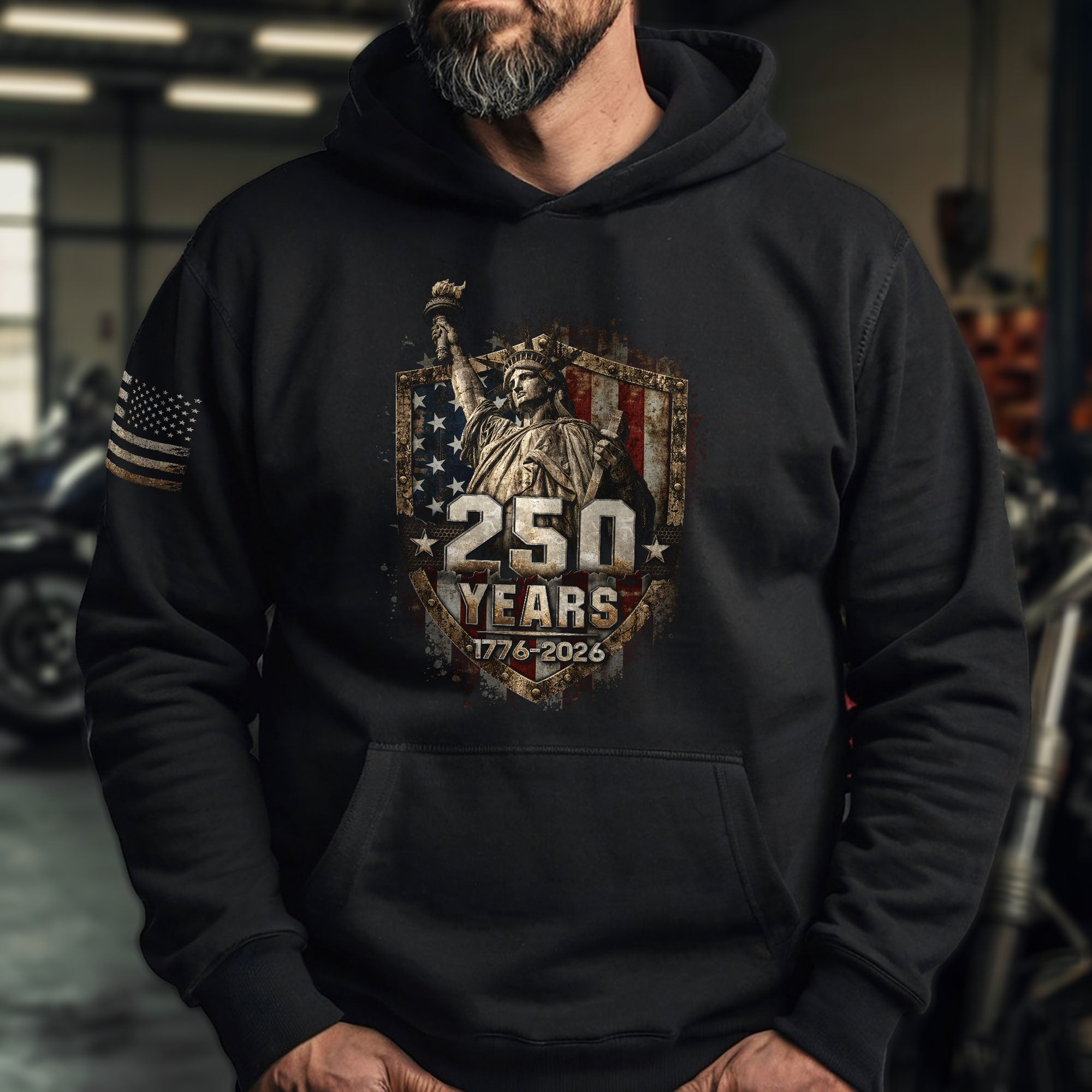 USA 250th Anniversary Hoodie 1776–2026, Patriotic American Freedom Celebration Design