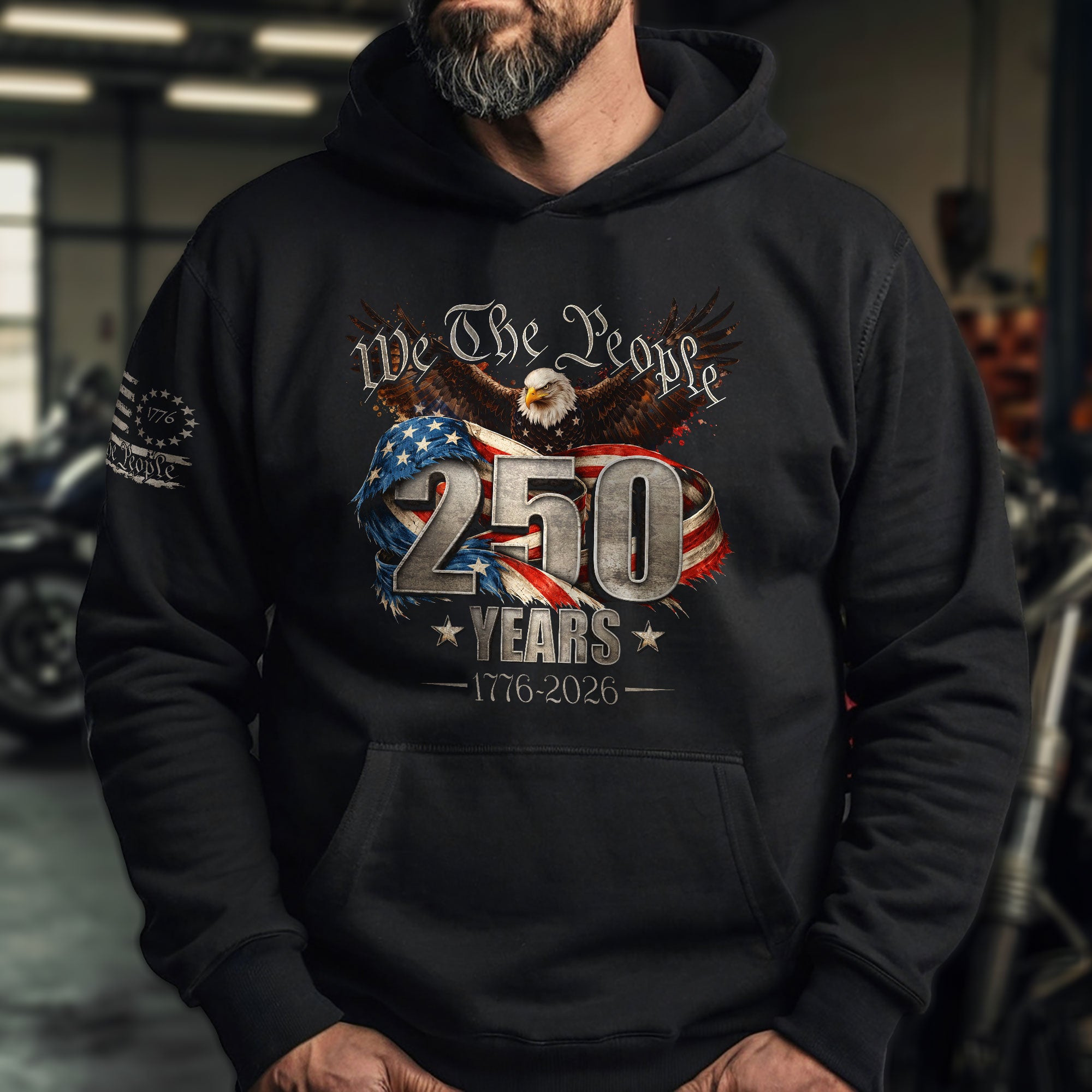 USA 1776–2026 250th Anniversary Hoodie, Patriotic American Celebration Apparel