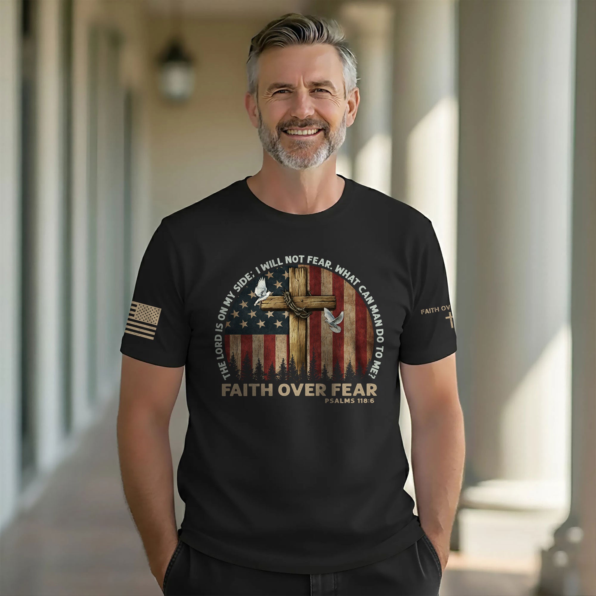 Faith Over Fear Psalms 118:6 T-Shirt