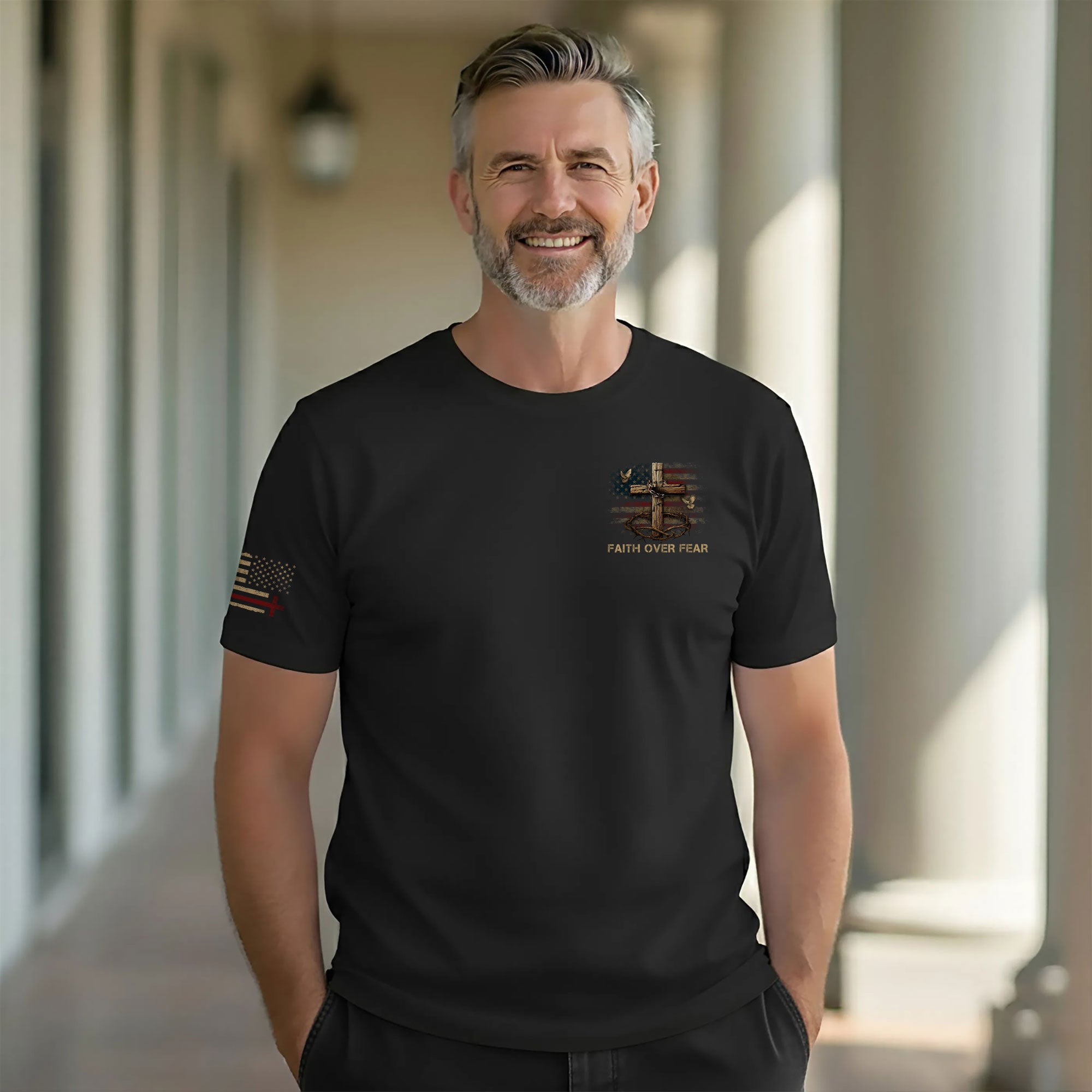Cross of Faith Faith Over Fear T-Shirt